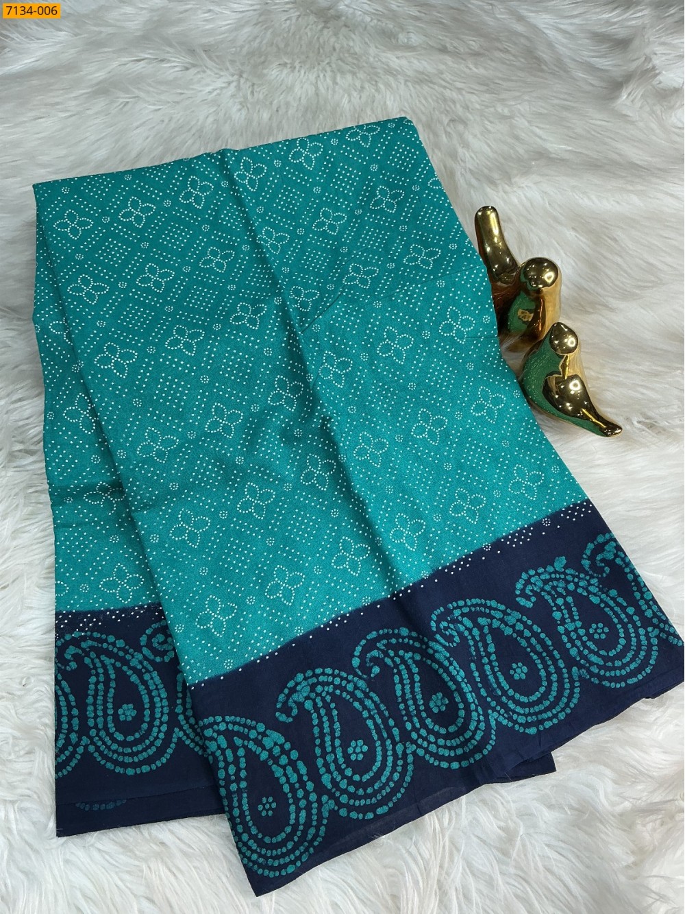 Mulmul cotton wax printed sarees