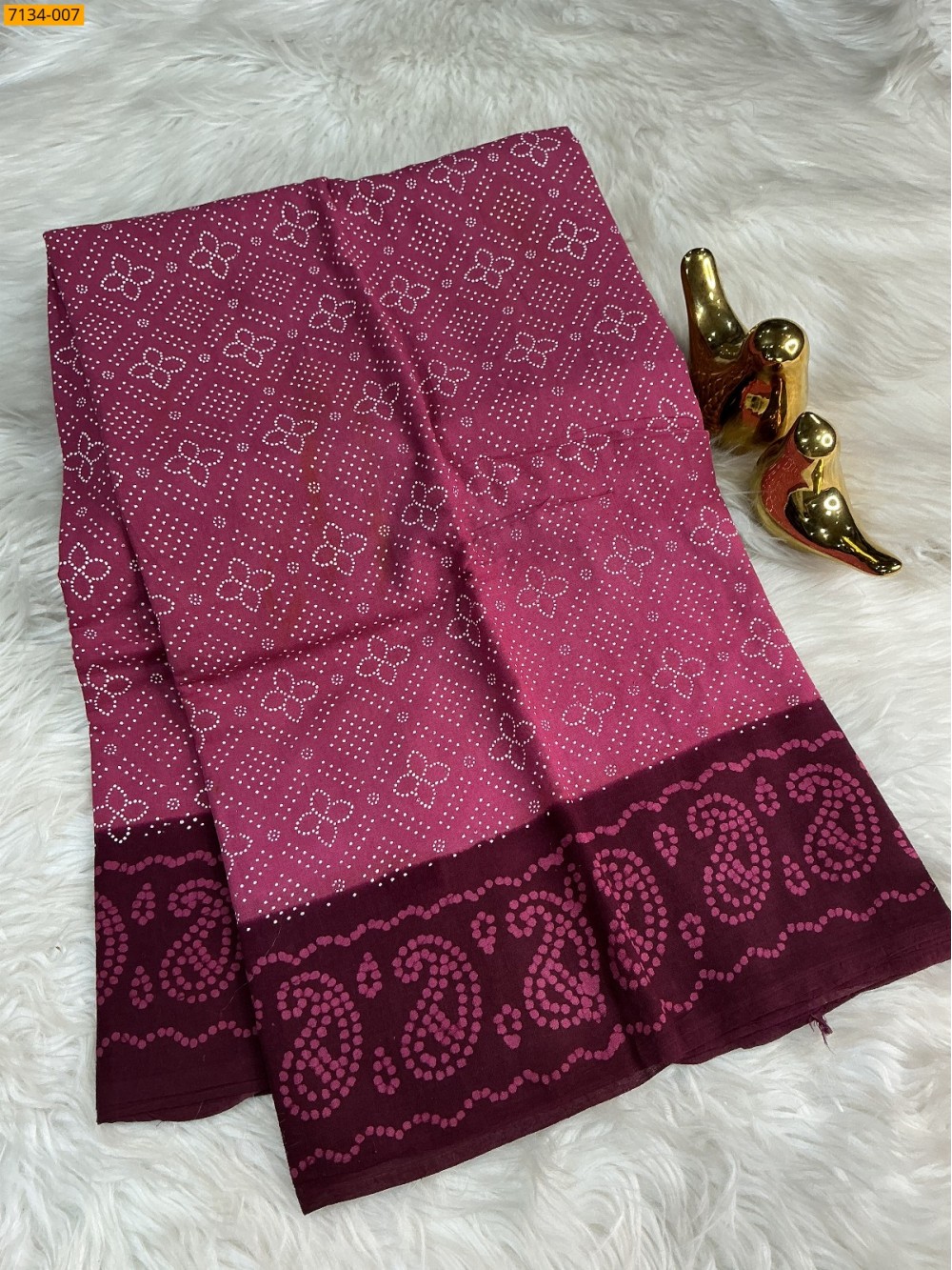 Mulmul cotton wax printed sarees
