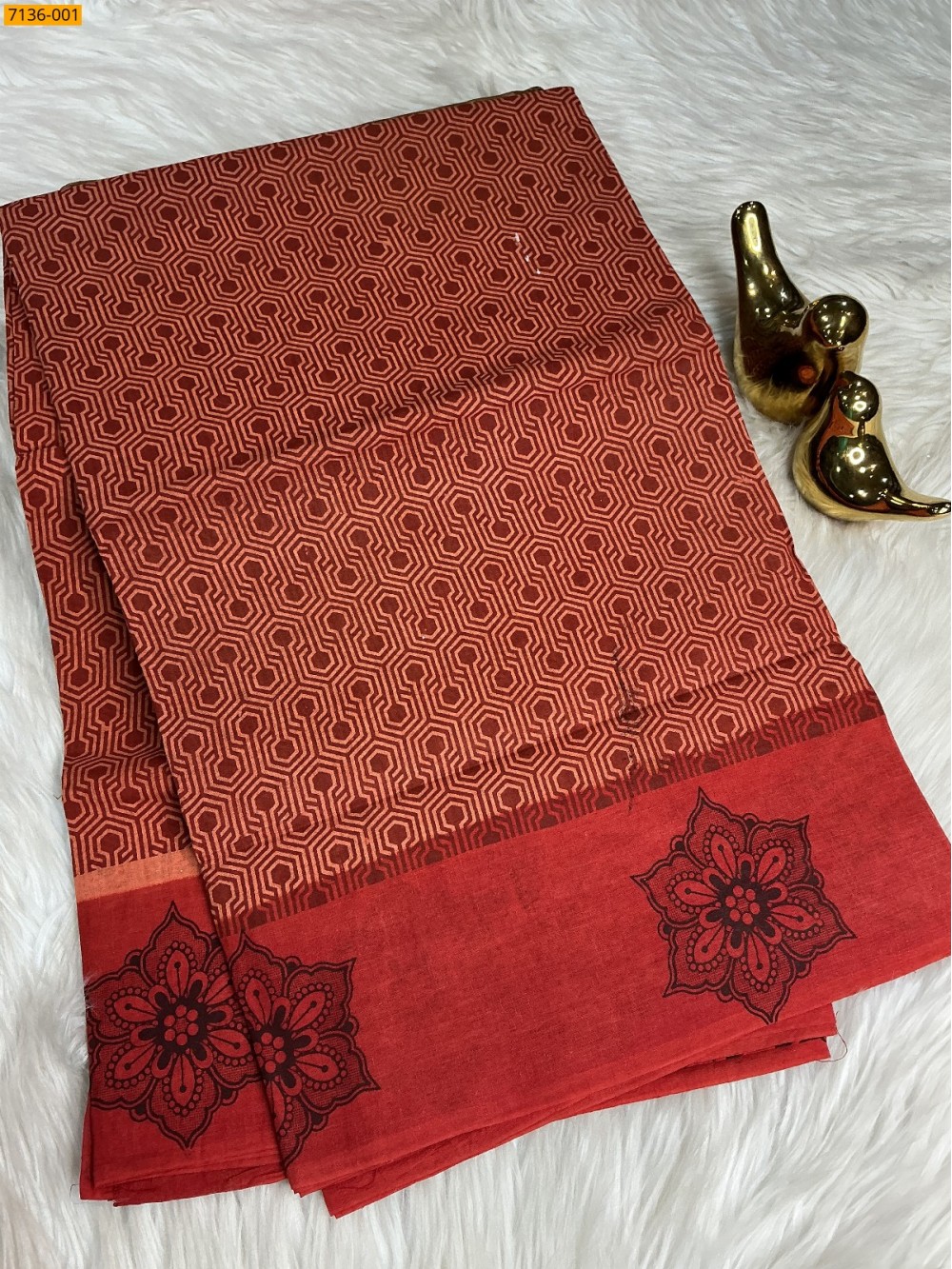 Cotton all over printed Saree