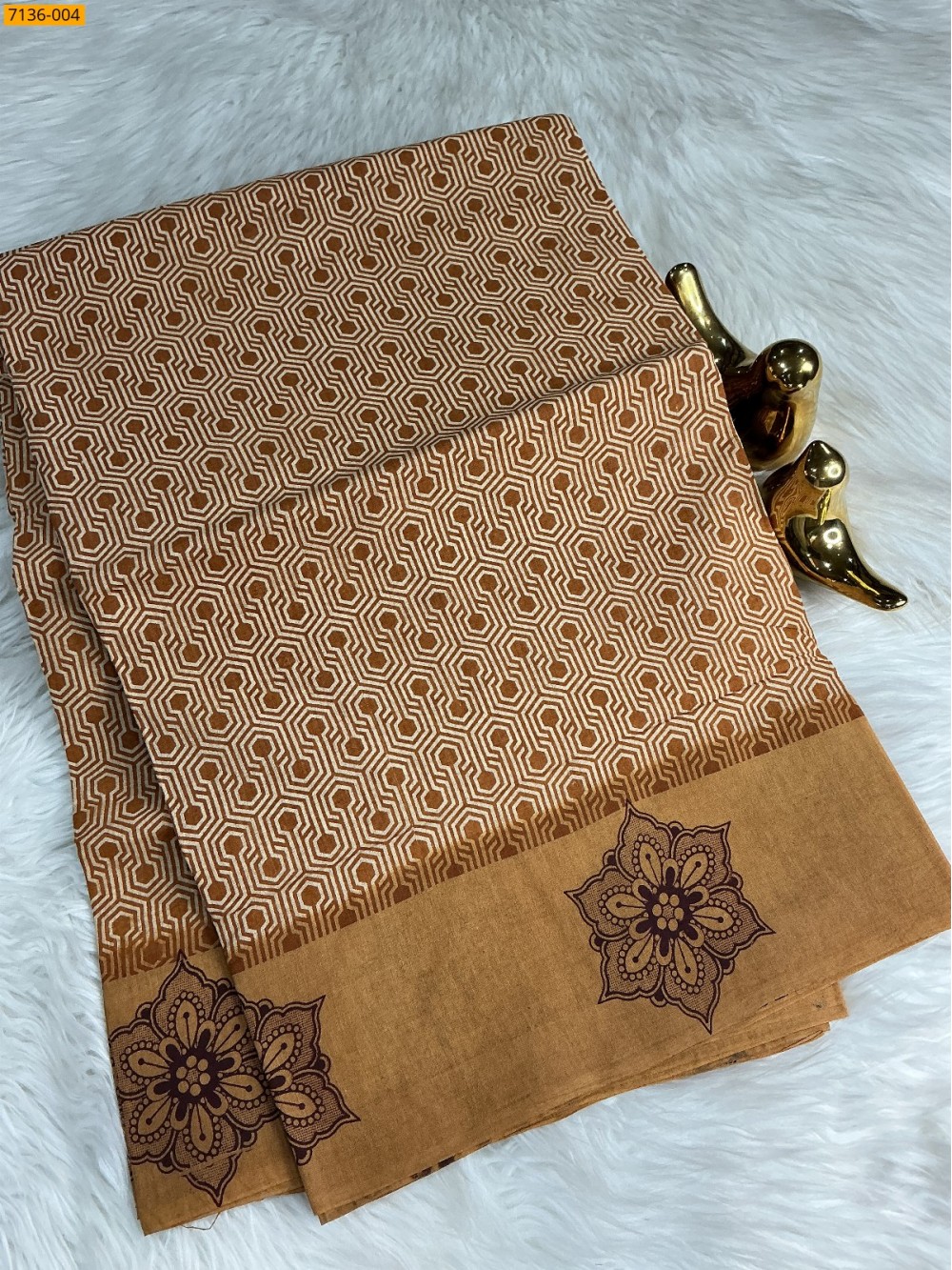 Cotton all over printed Saree