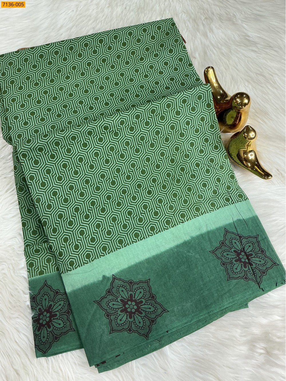 Cotton all over printed Saree