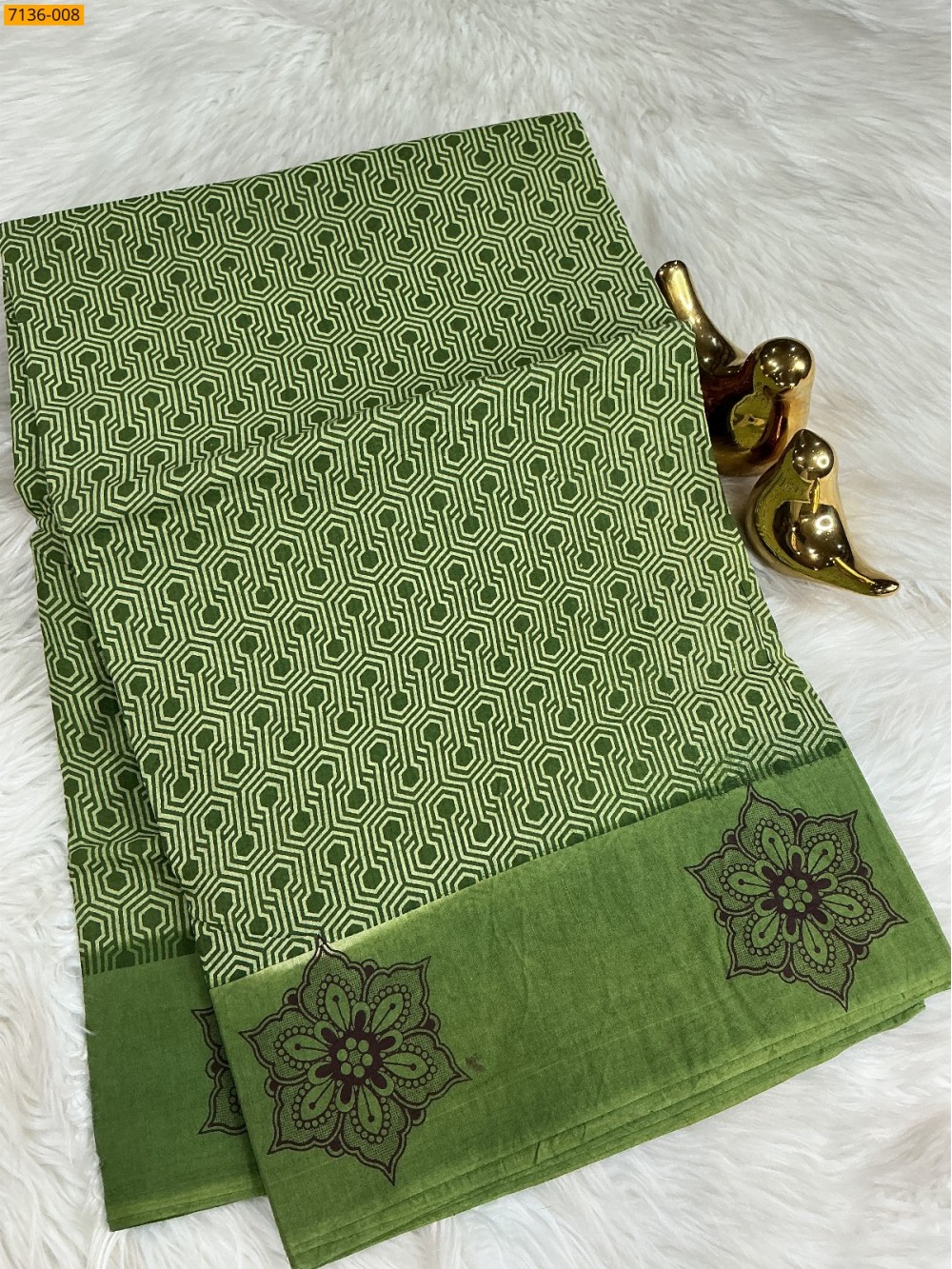 Cotton all over printed Saree