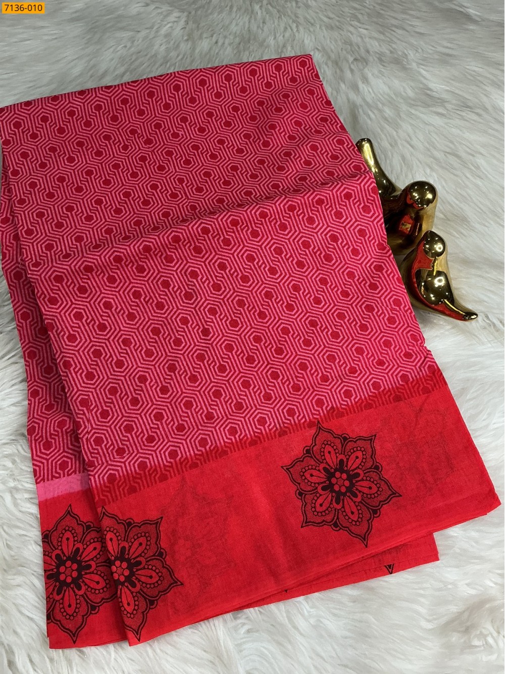 Cotton all over printed Saree