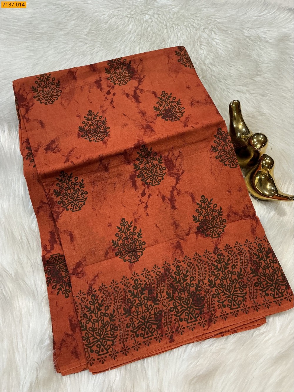 Cotton printed saree