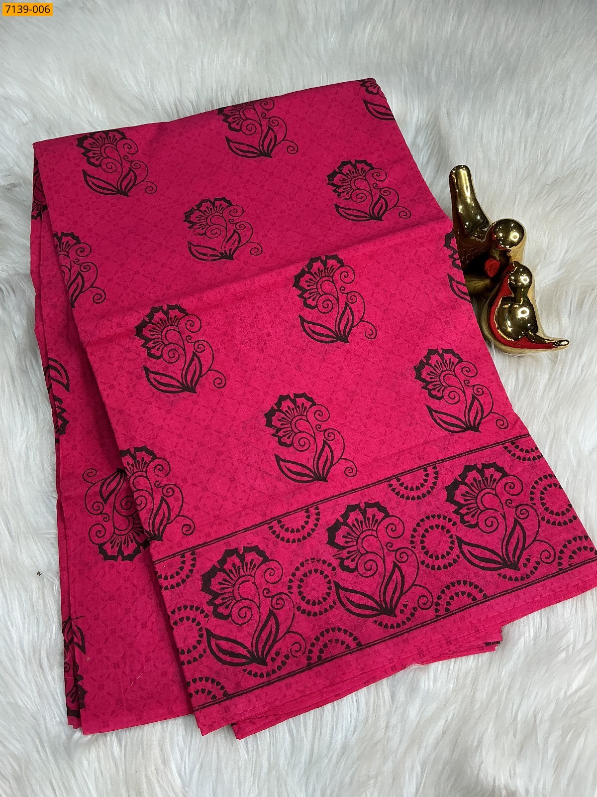 Cotton printed saree