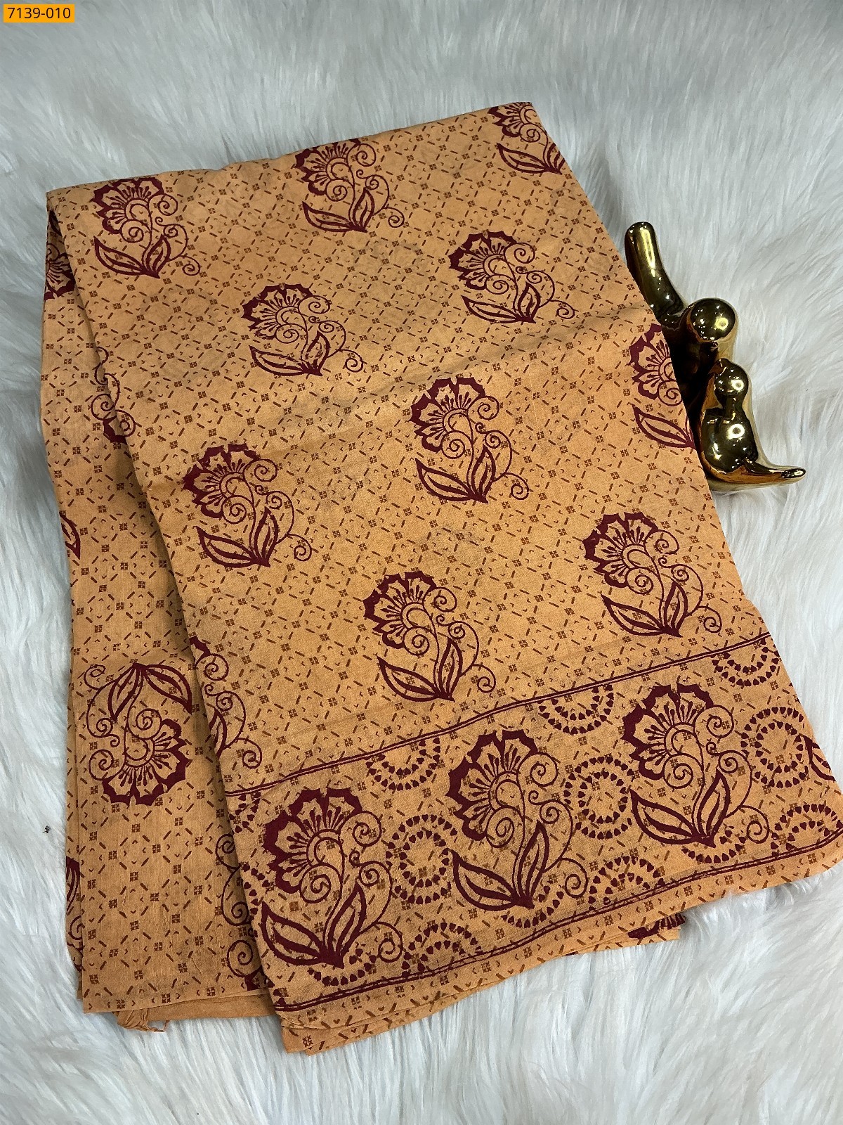 Cotton printed saree