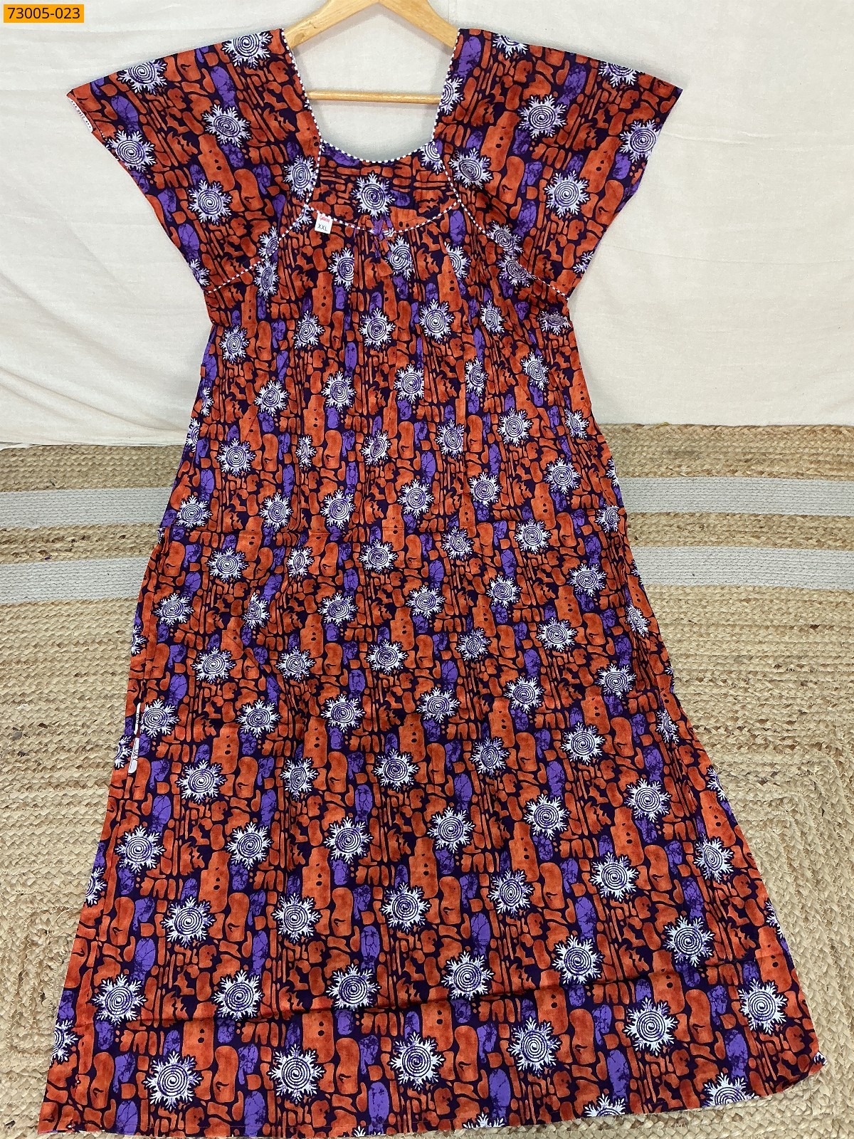 Multi color Cotton Printed Galaxy Nighty