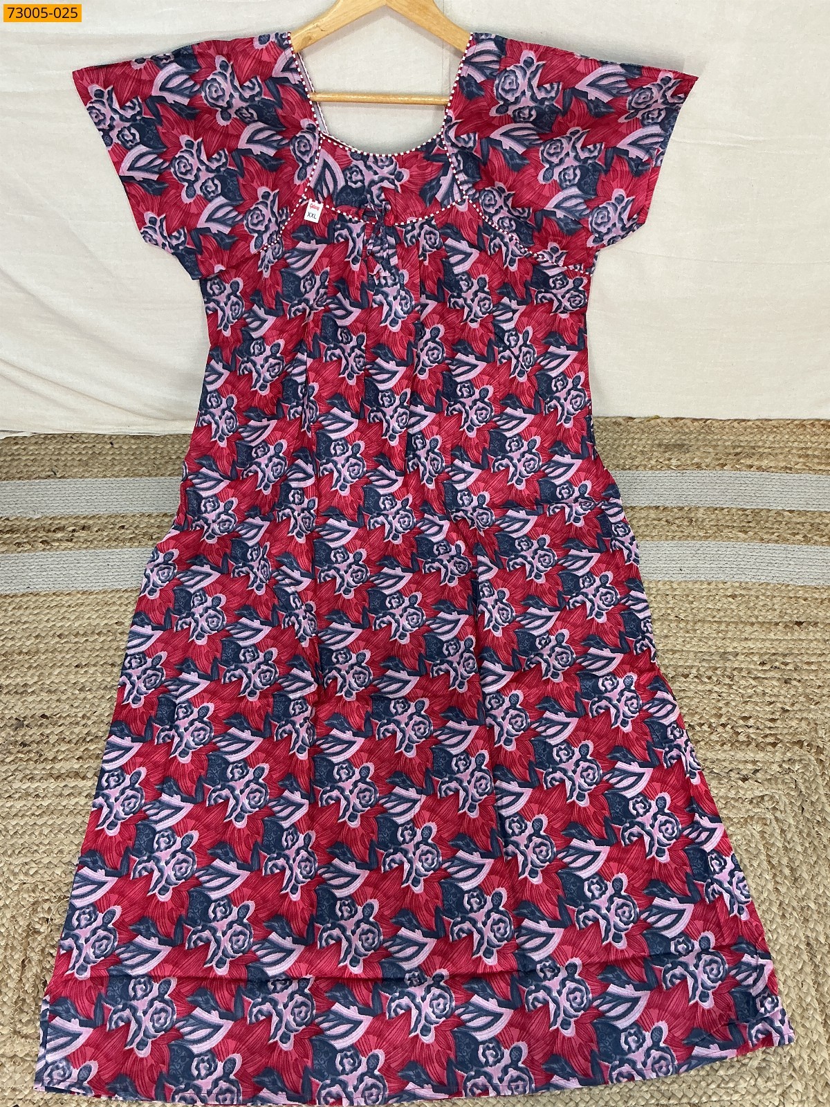 Multi Color Cotton Printed Galaxy Nighty