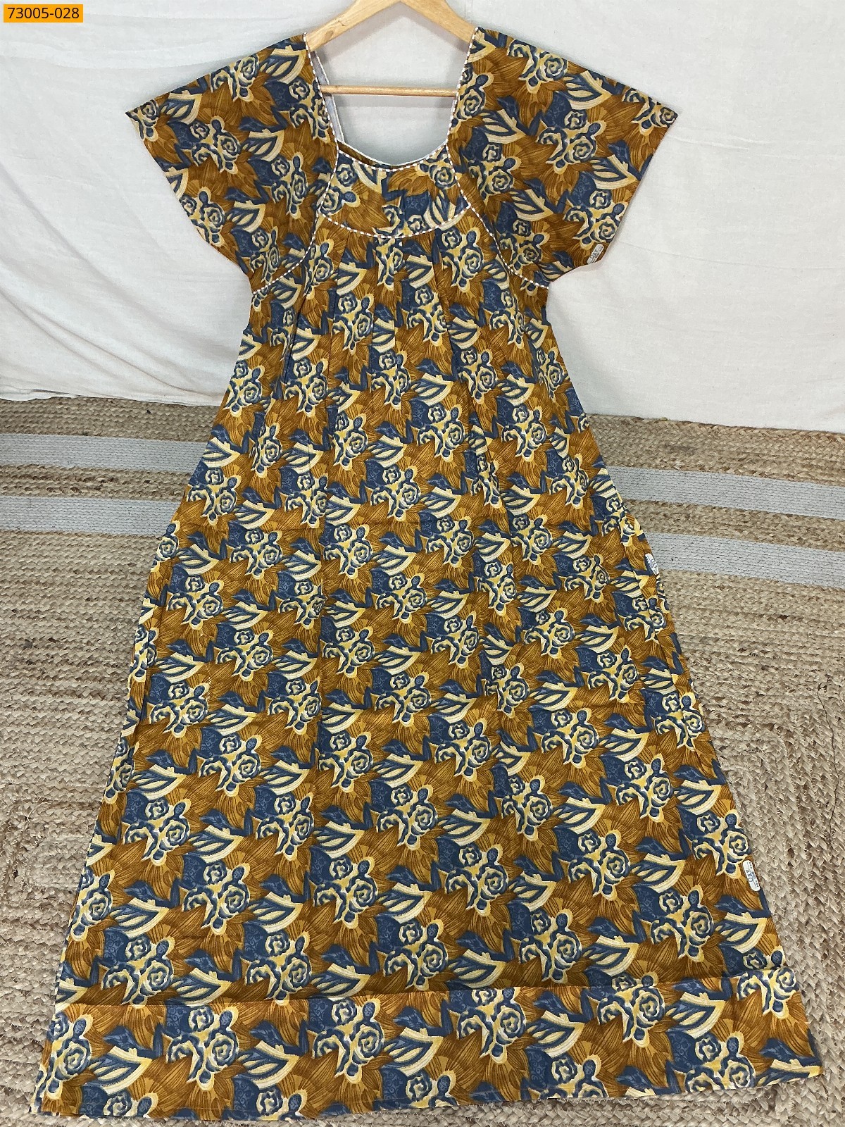 Multi Color Cotton Printed Galaxy Nighty