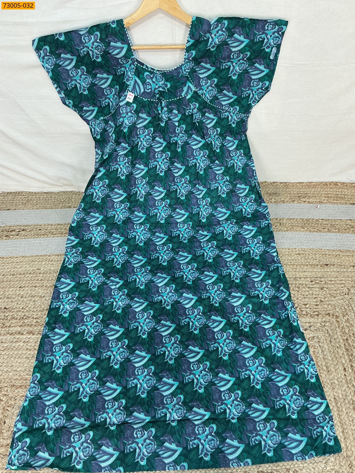 Multi Color Cotton Printed Galaxy Nighty