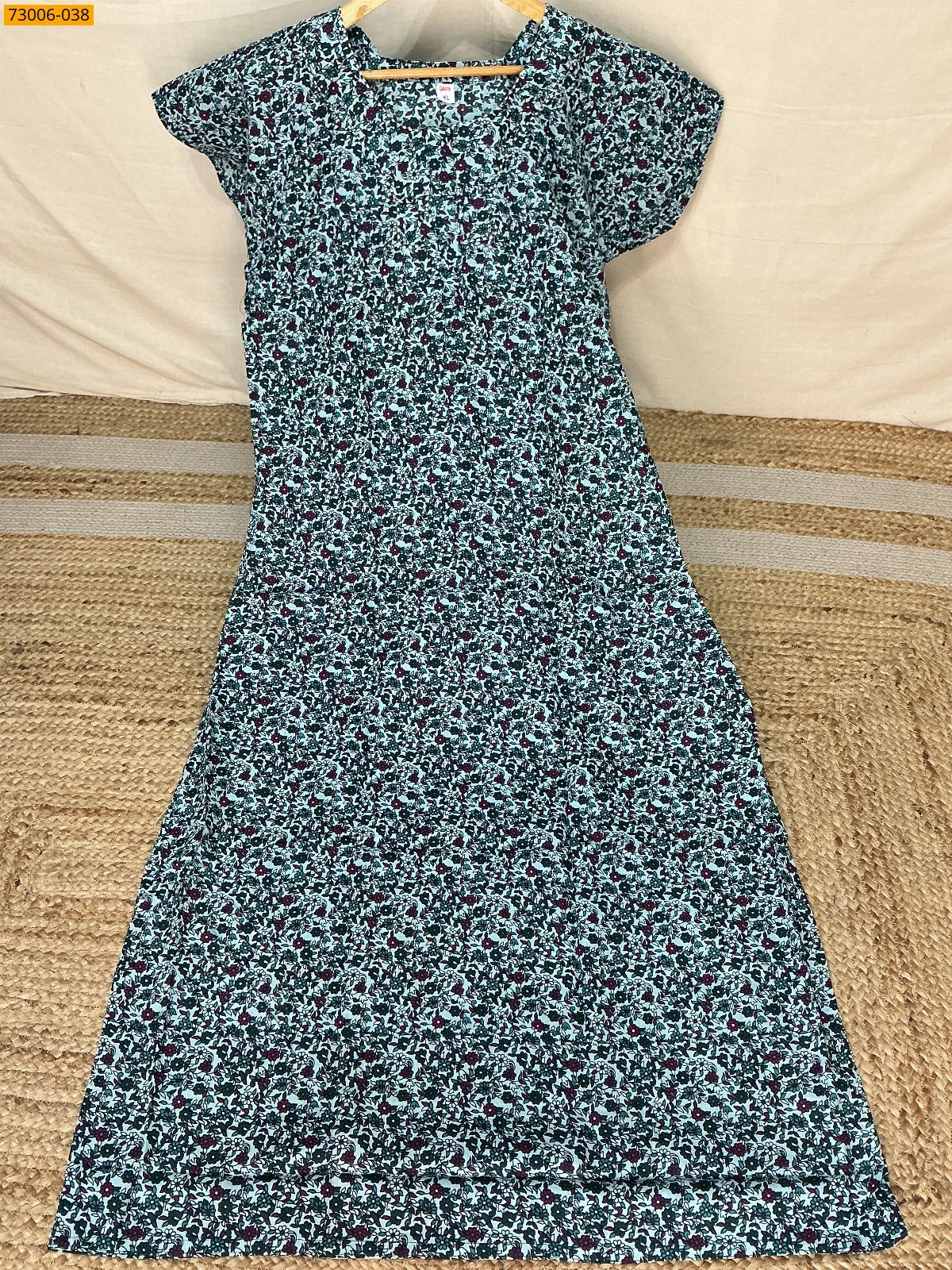 Multi color Cotton Printed Galaxy Nighty