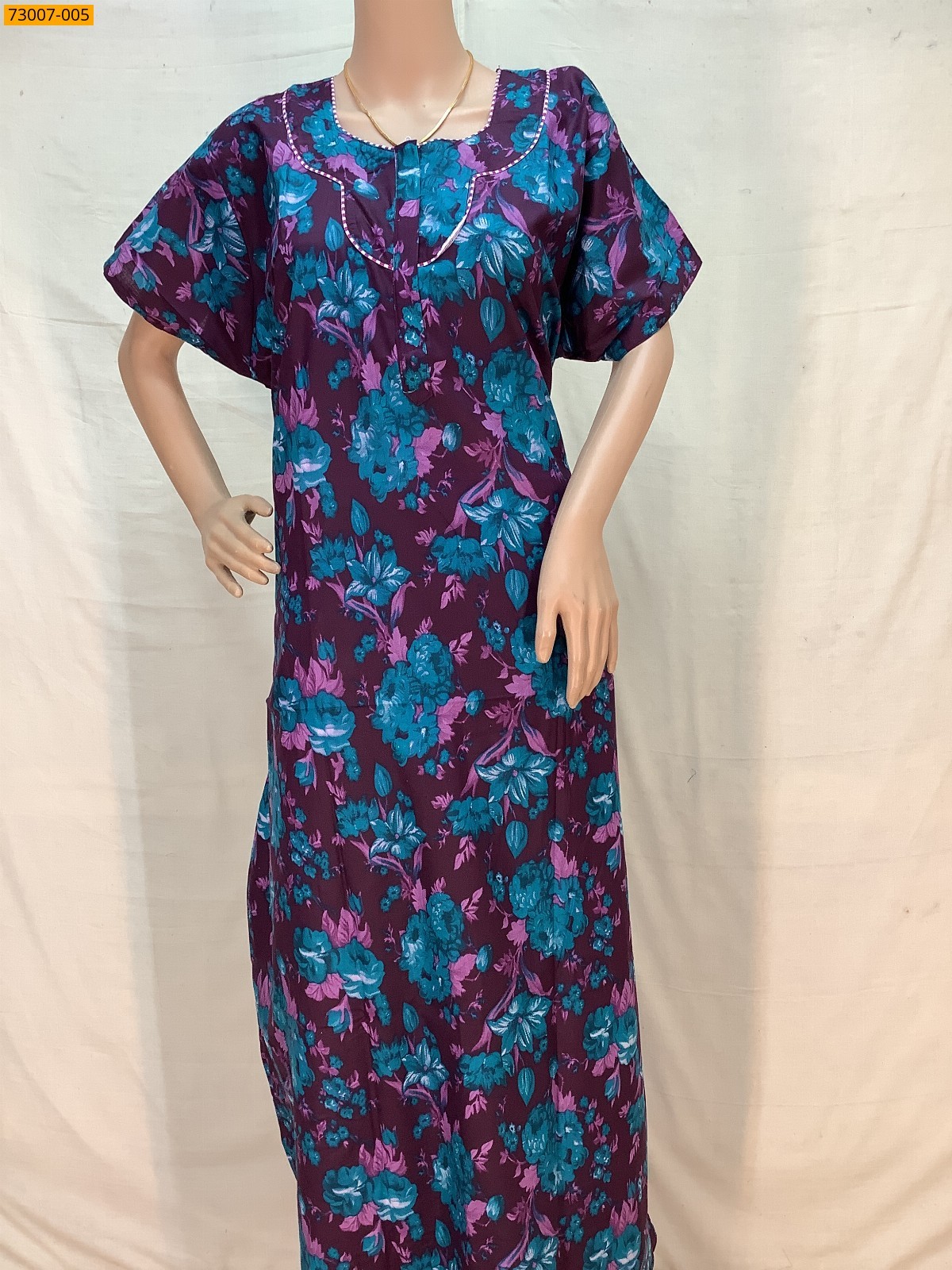 Multi Color Cotton Printed Galaxy Nighty