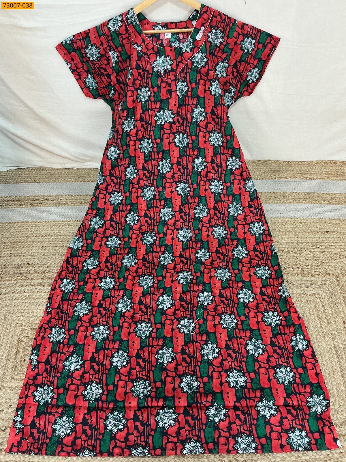 Multi Color Cotton Printed Galaxy Nighty