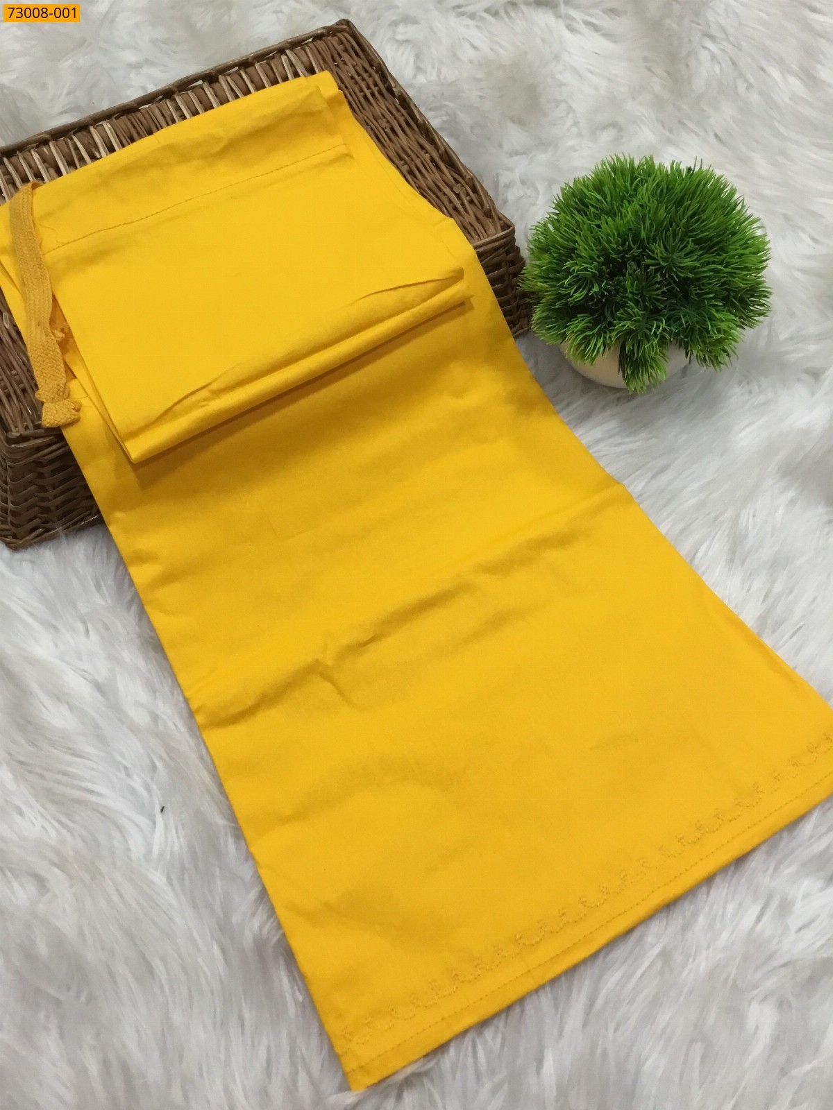Yellow Hansa cotton inskirt- 7 part