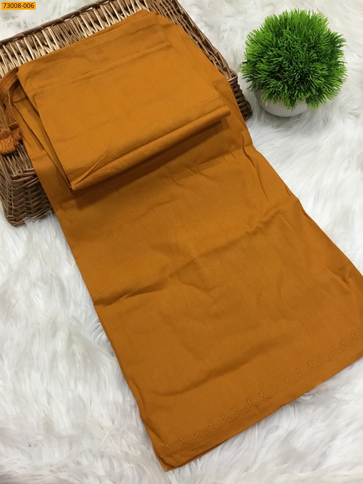 Musterd Yellow Hansa cotton inskirt- 7 part