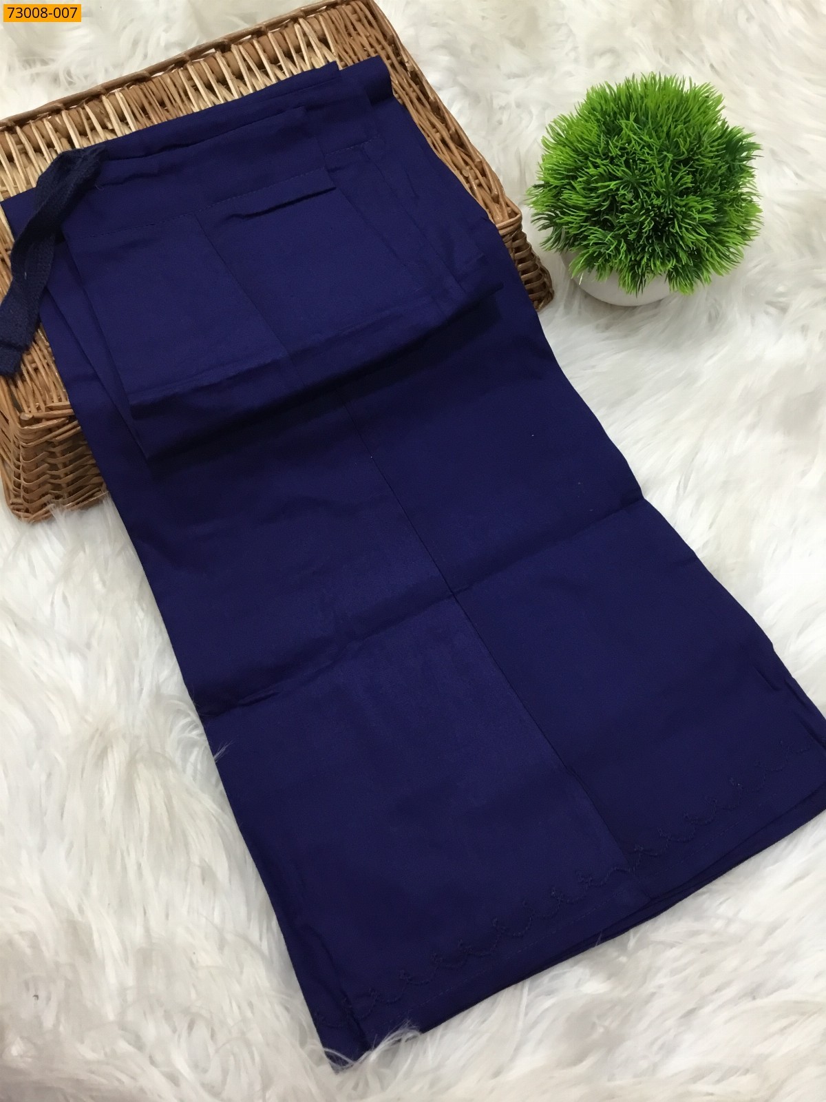 Navy Blue Hansa cotton inskirt- 7 part
