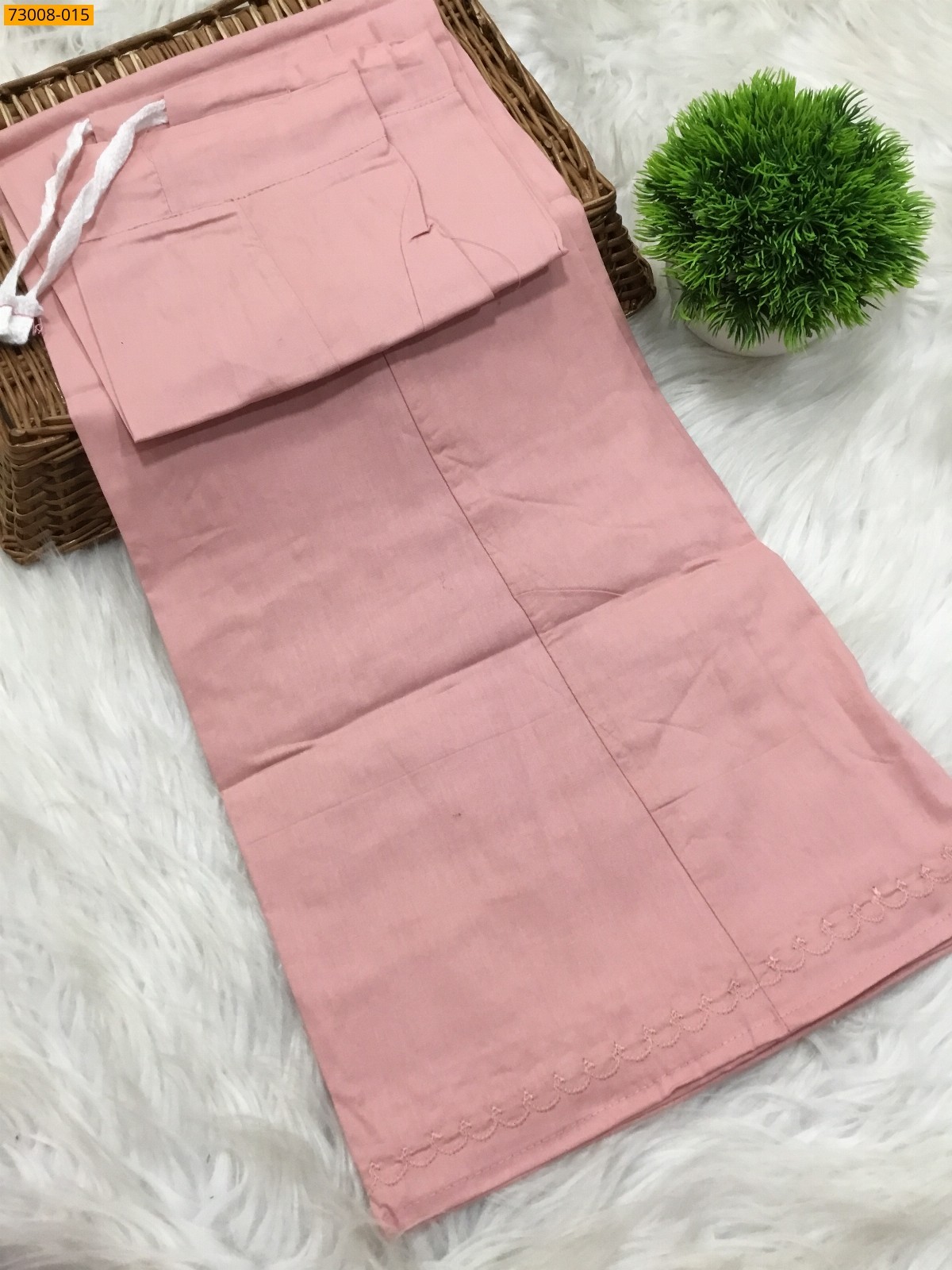 Light Pink Hansa cotton inskirt- 7 part