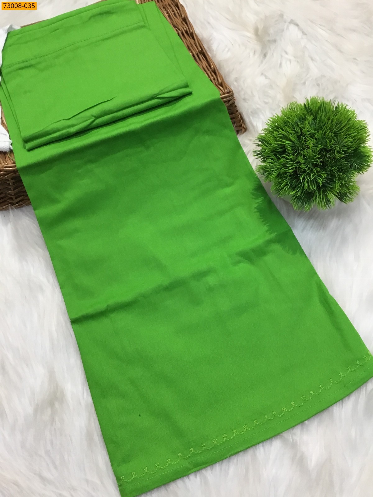 Light Green Hansa cotton inskirt- 7 part