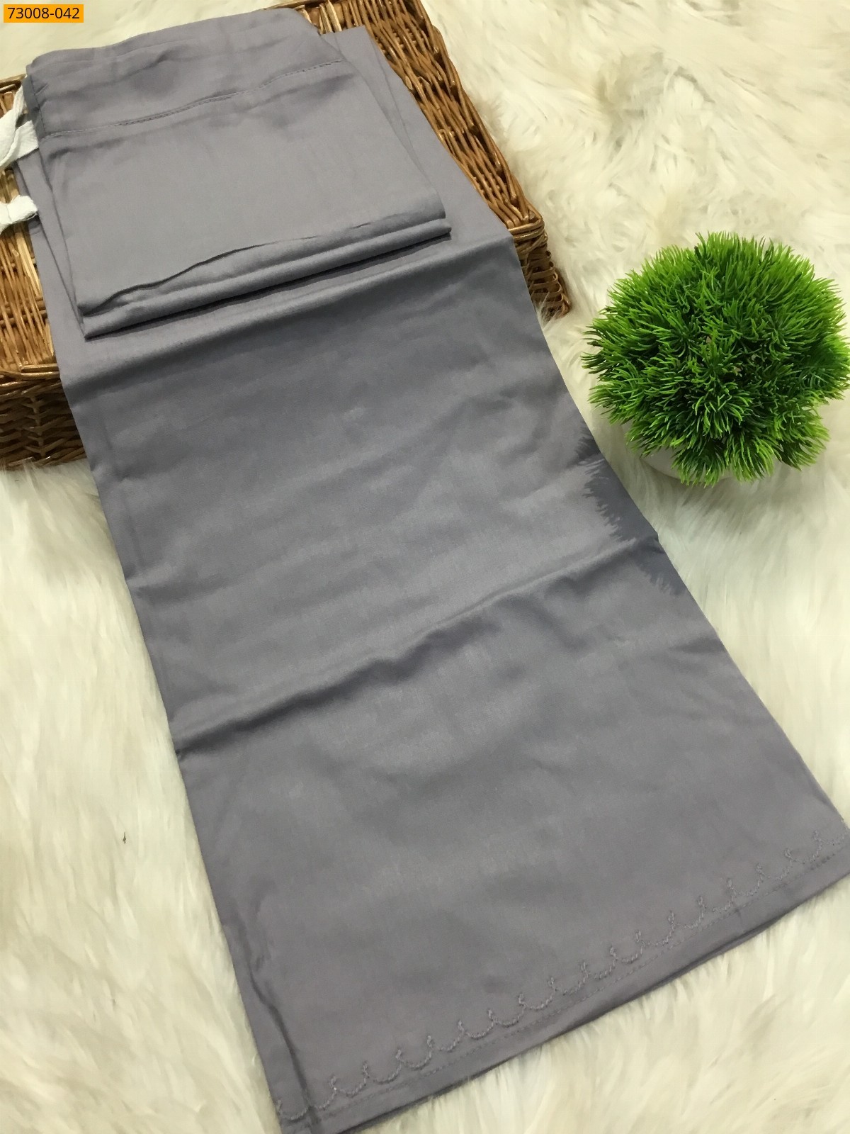 Gray Hansa cotton inskirt- 7 part