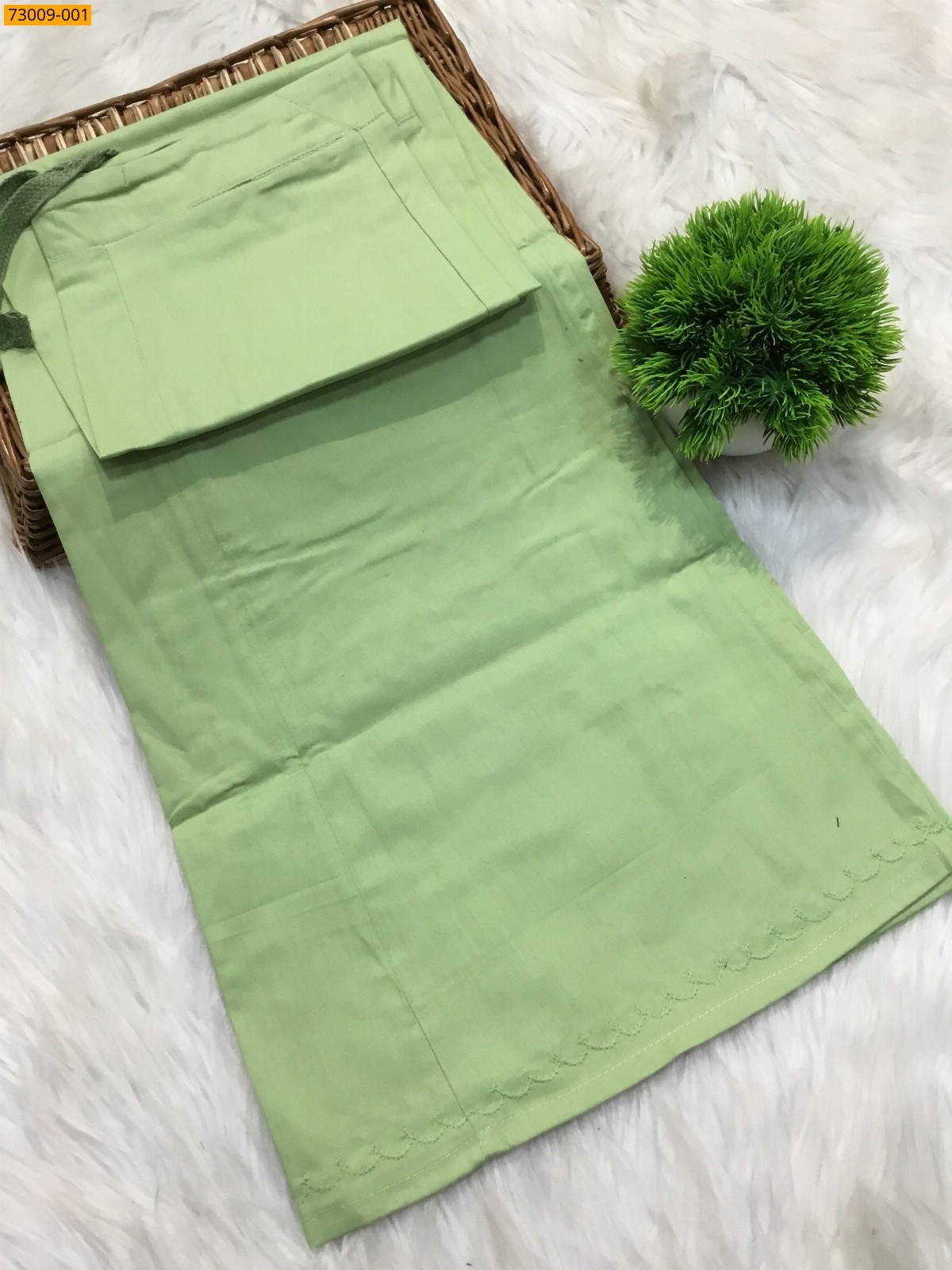 Pista Green Hansa cotton inskirt- 8 part