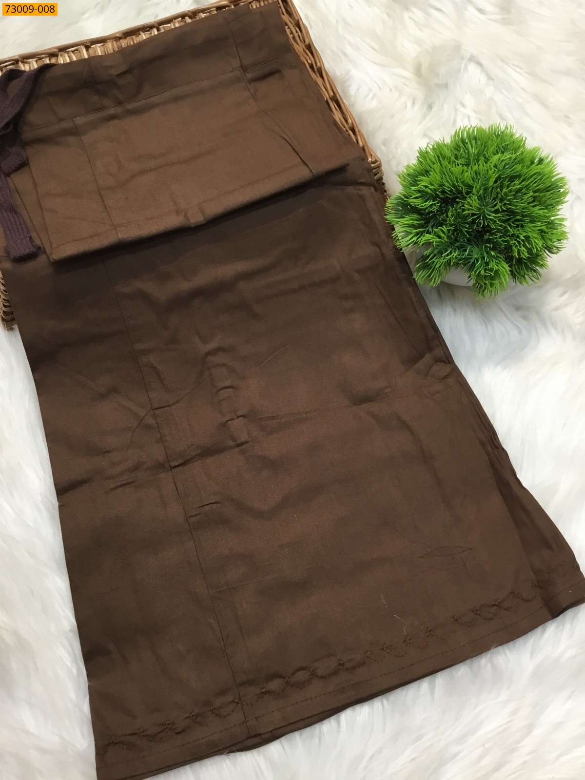 Brown Hansa cotton inskirt- 8 part
