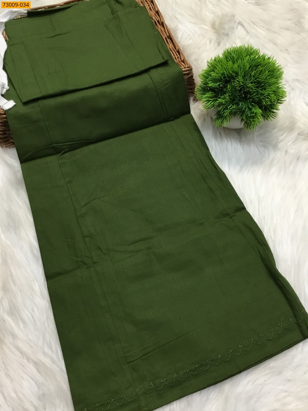 Dark Green Hansa cotton inskirt- 8 part