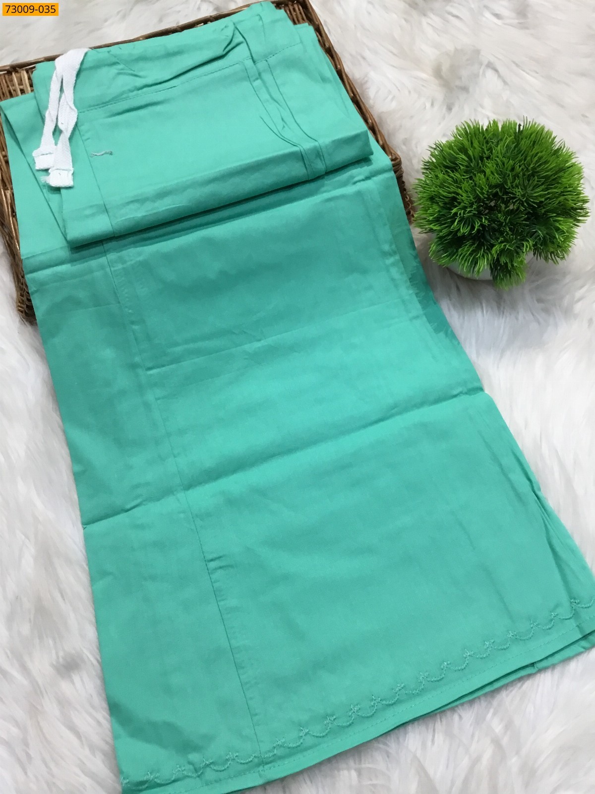 Blue Hansa cotton inskirt- 8 part