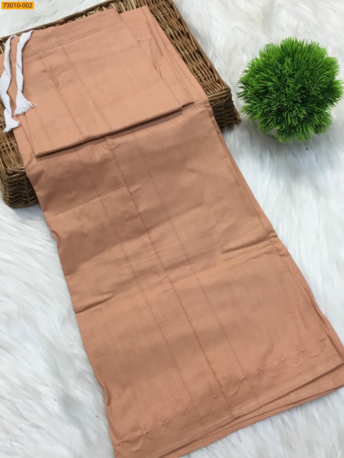 Beige Mangai Cotton Inskirt 7 Part