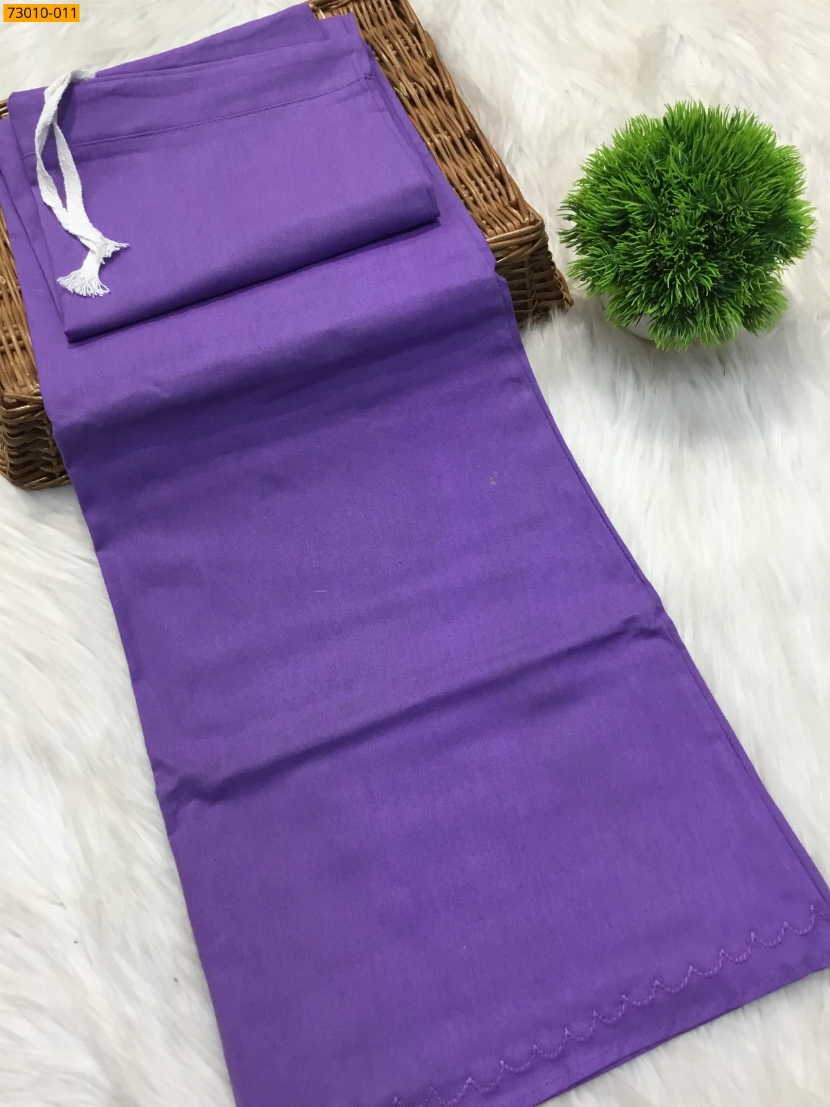 Lavender Mangai Cotton Inskirt 7 Part