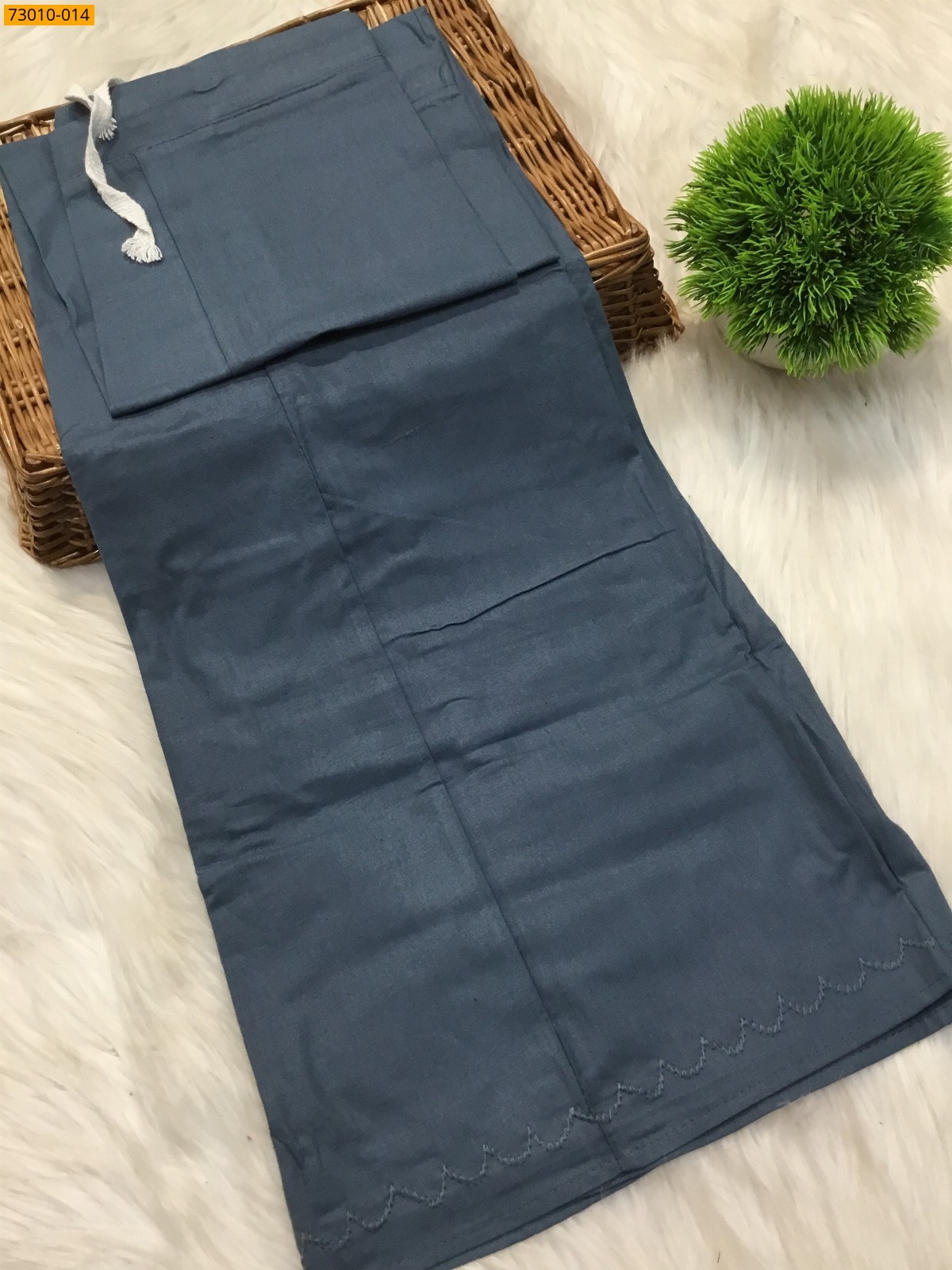 Gray Mangai Cotton Inskirt 7 Part