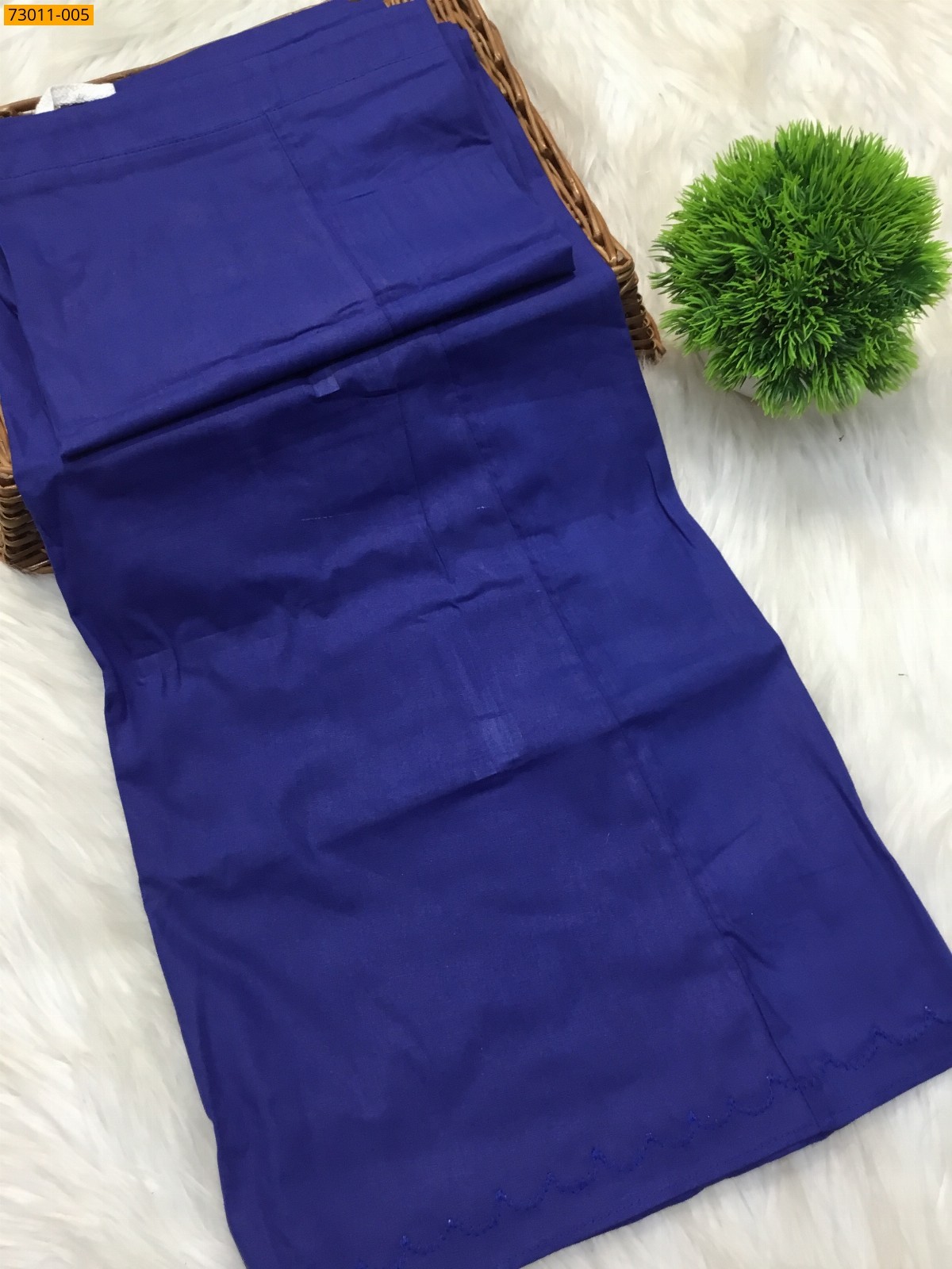 Royal Blue Premium Mangai Cotton Inskirt- 8 Part