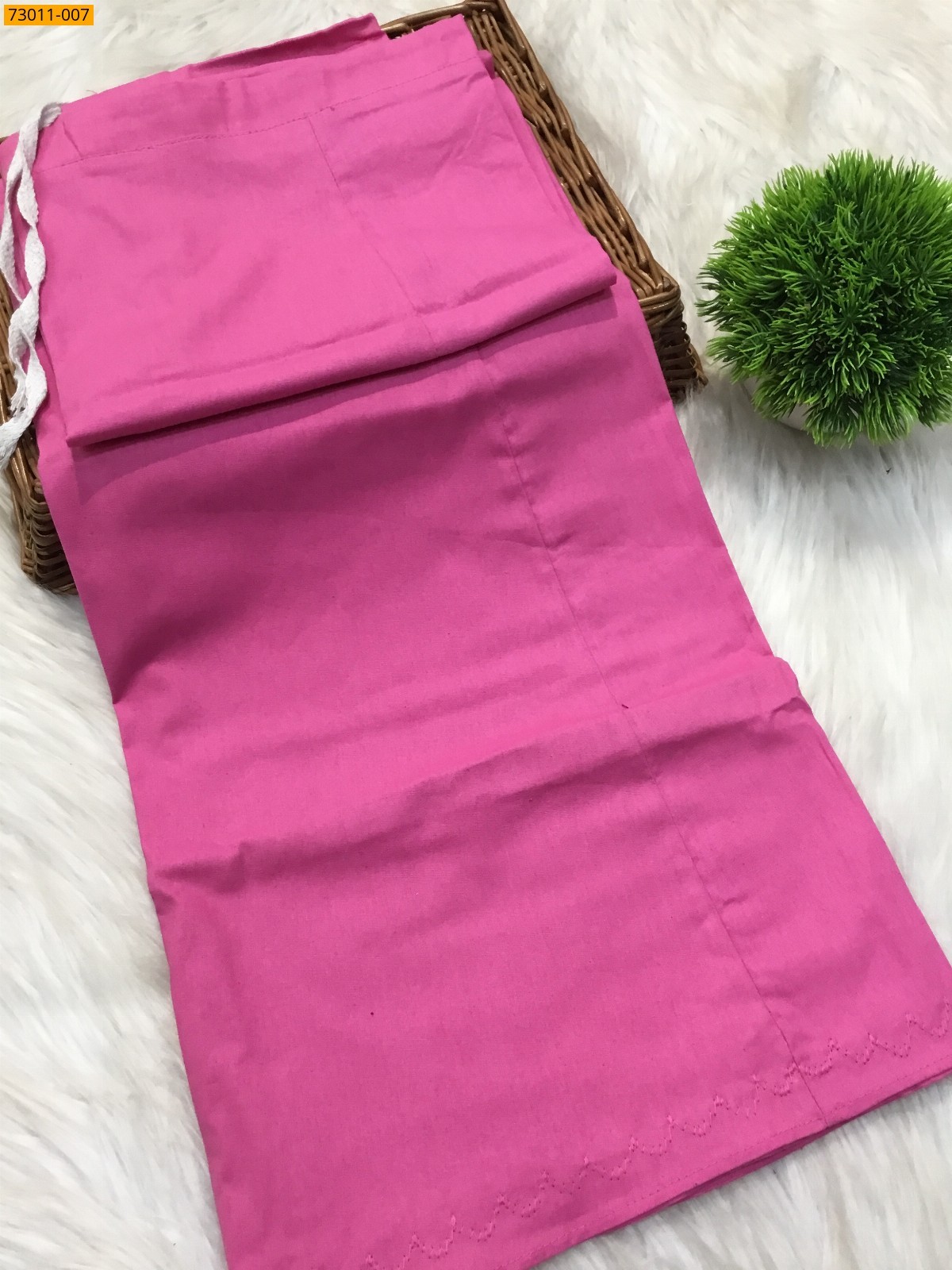 Pink Premium Mangai Cotton Inskirt- 8 Part
