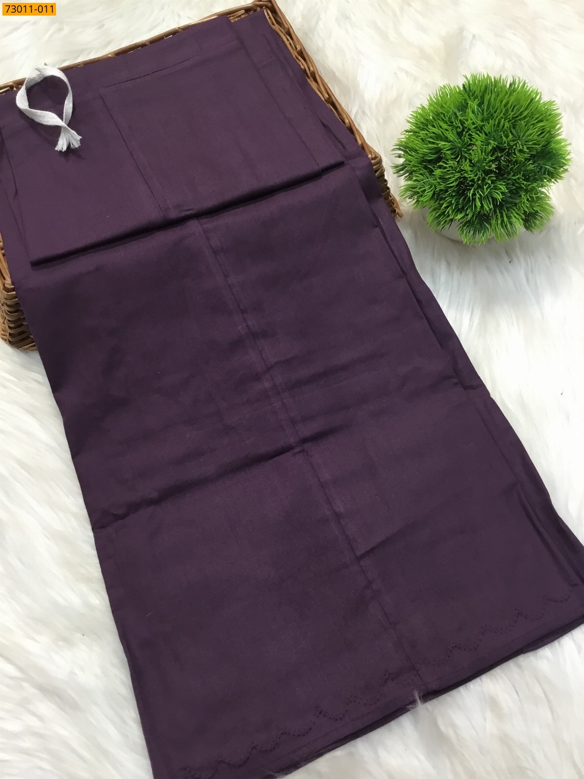 Wine Premium Mangai Cotton Inskirt- 8 Part
