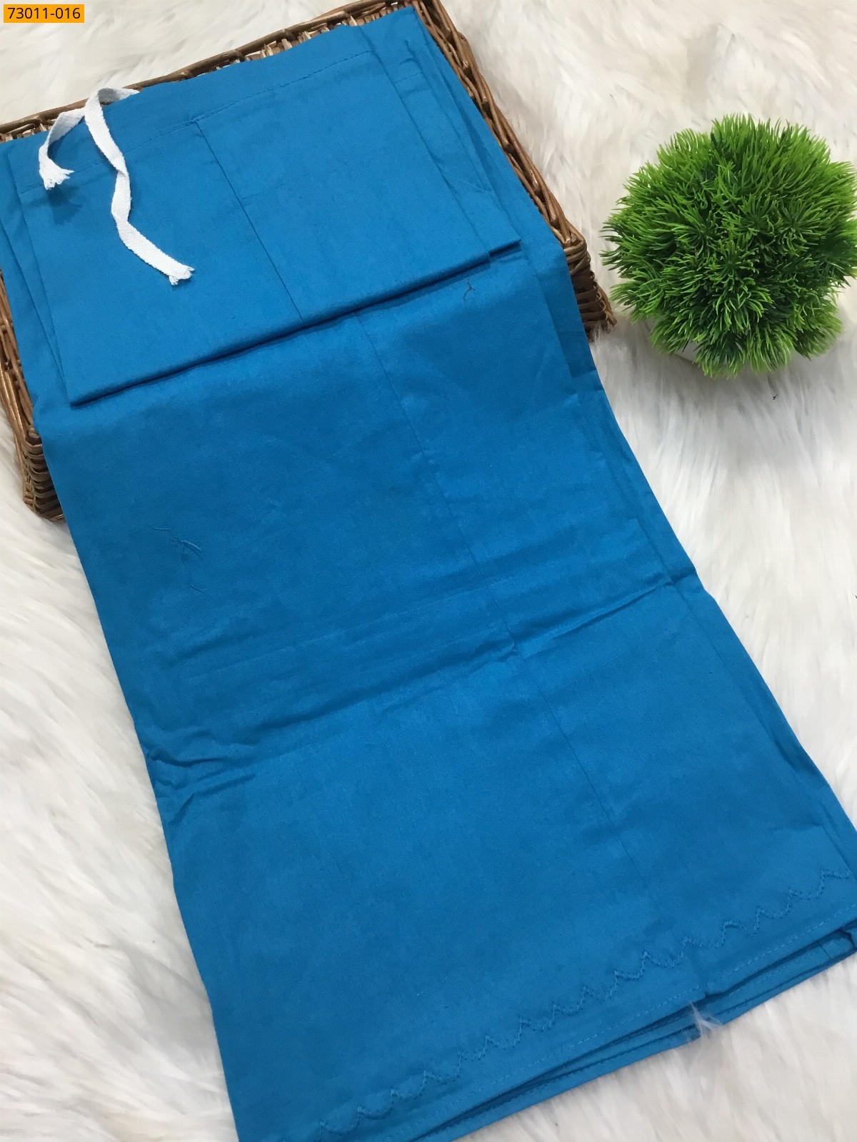 Blue Premium Mangai Cotton Inskirt- 8 Part