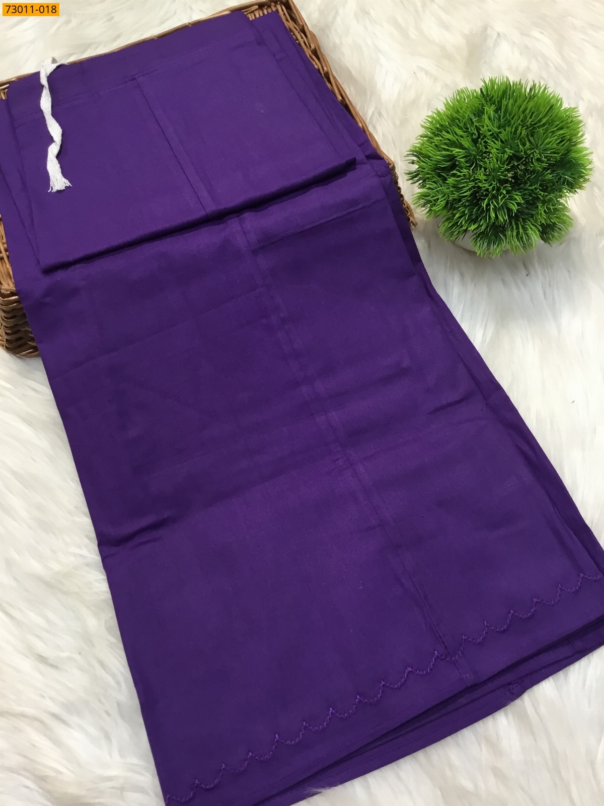 Purple Premium Mangai Cotton Inskirt- 8 Part