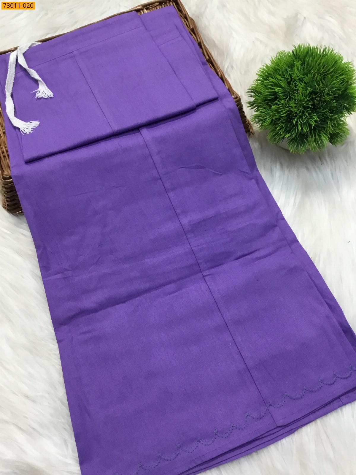 Lavender Premium Mangai Cotton Inskirt- 8 Part