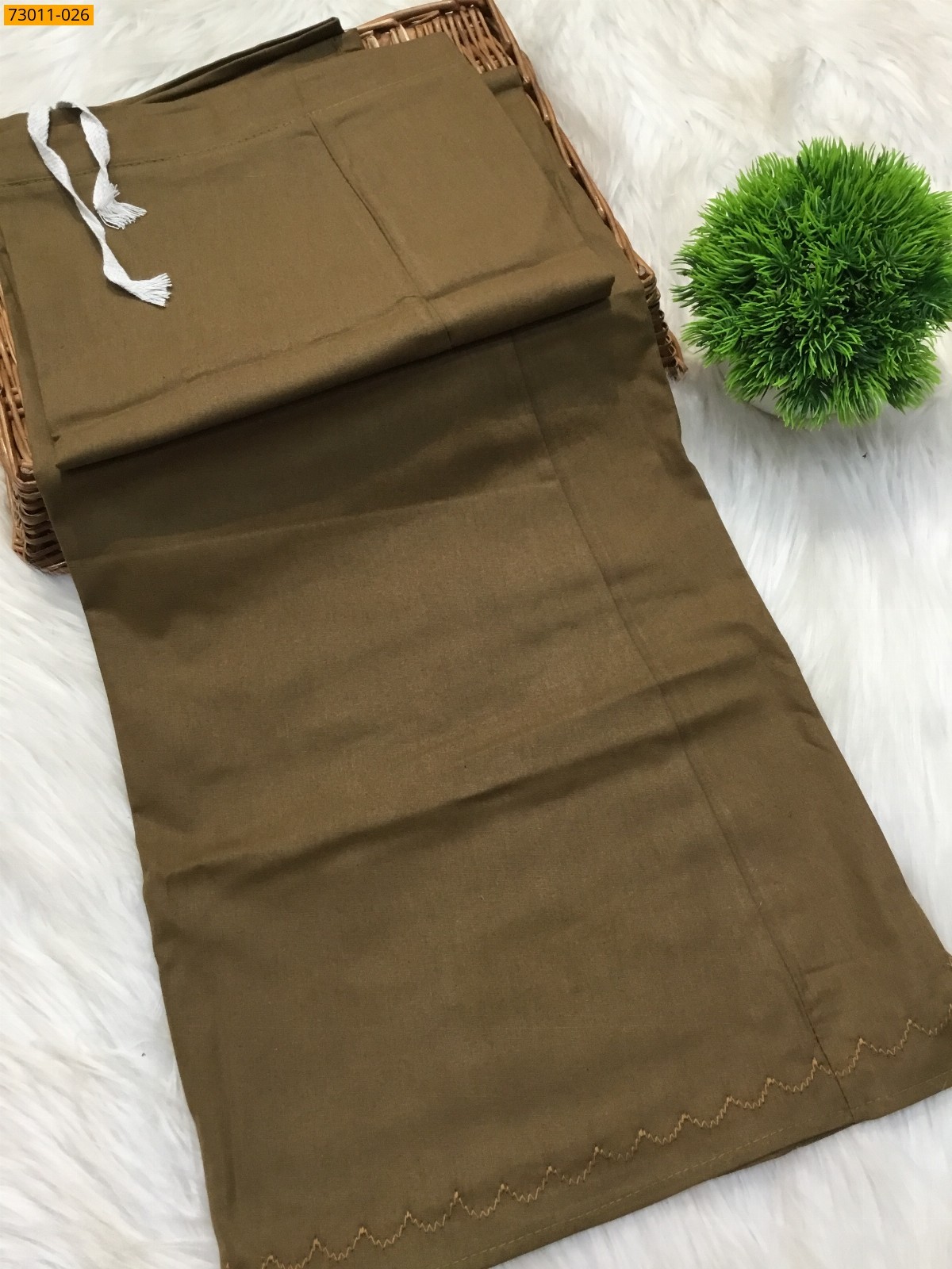 Brown Premium Mangai Cotton Inskirt- 8 Part