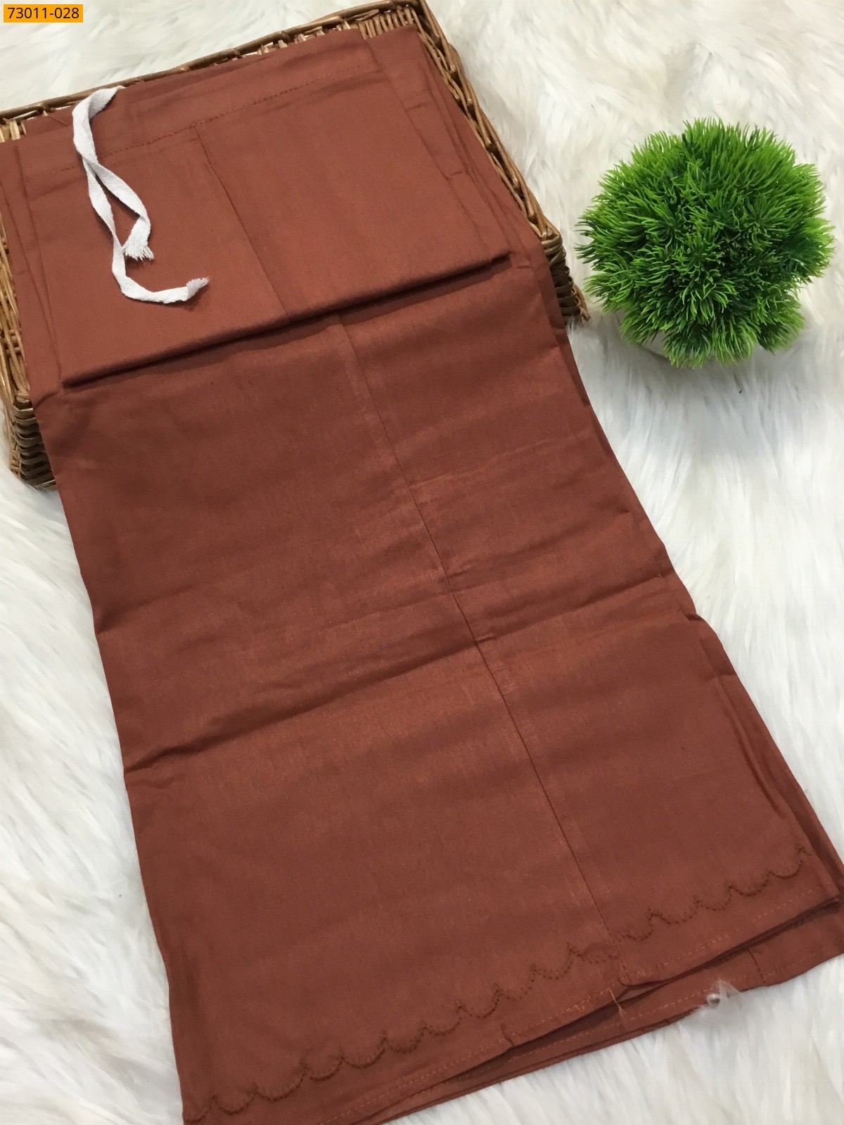 Brown Premium Mangai Cotton Inskirt- 8 Part