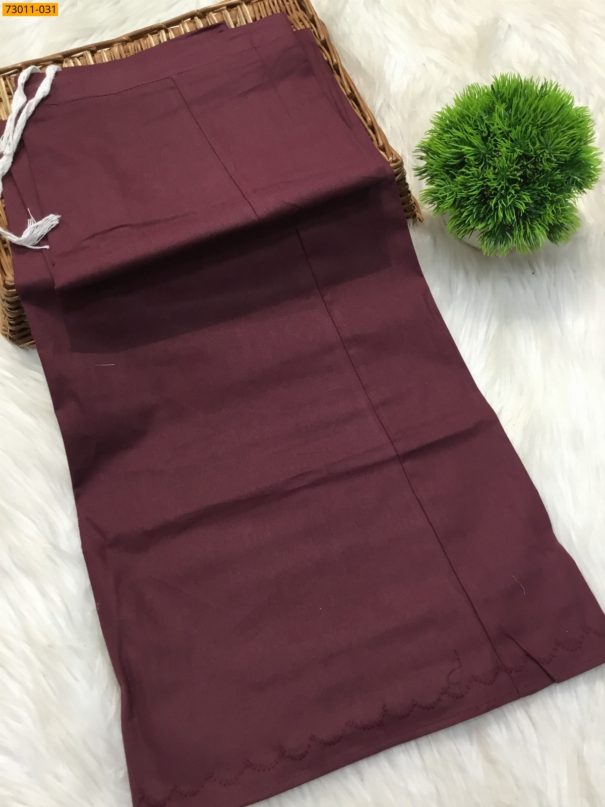 Brown Premium Mangai Cotton Inskirt- 8 Part