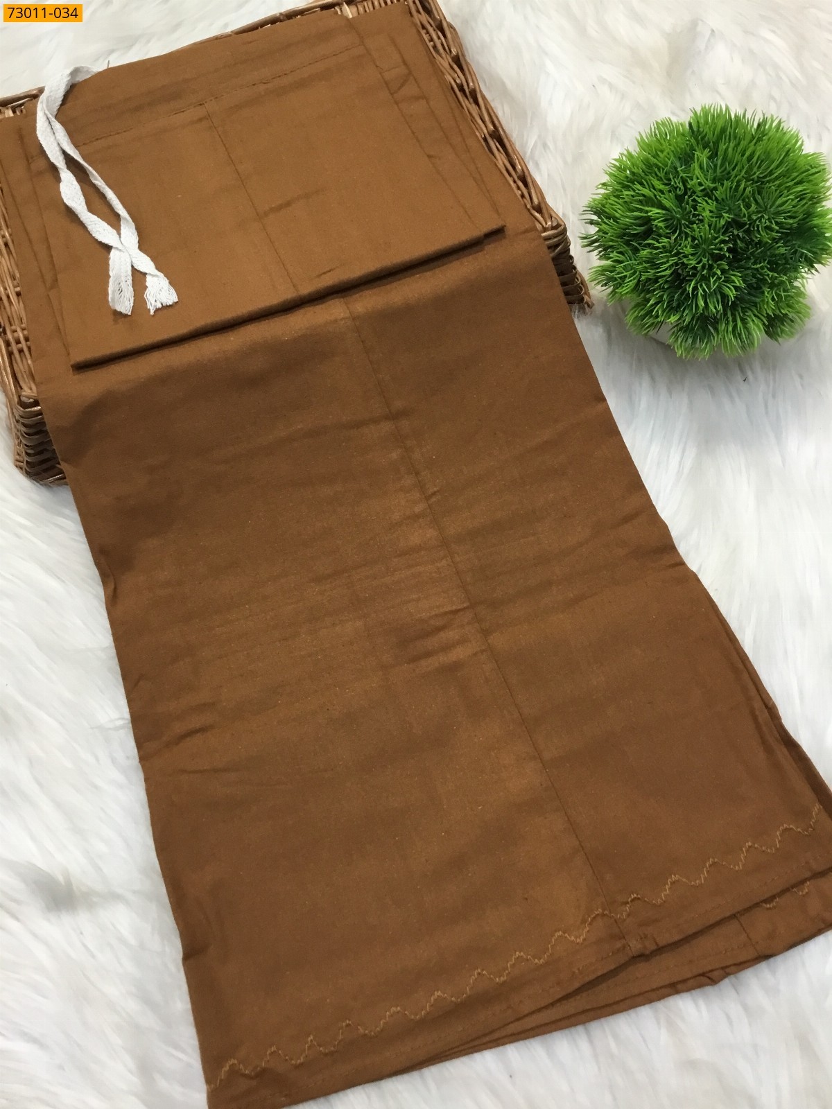 Brown Premium Mangai Cotton Inskirt- 8 Part