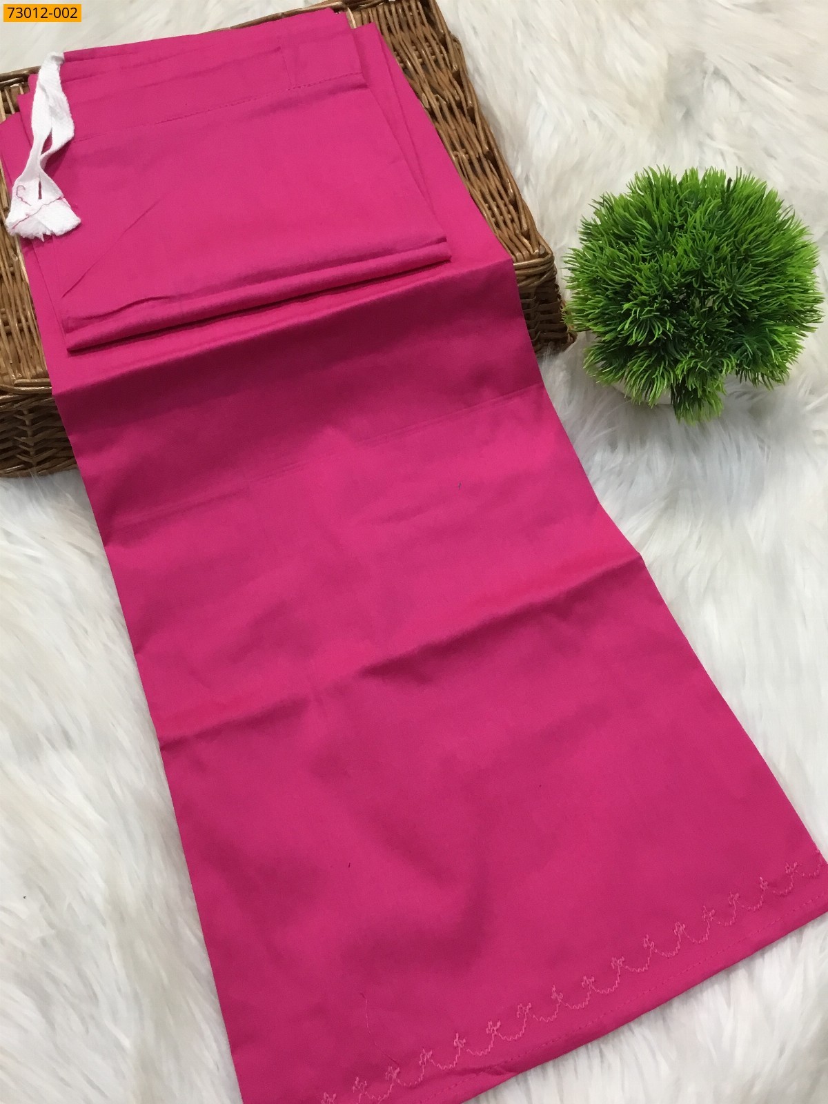Pink Premium Mangai Cotton Inskirt 7 Part