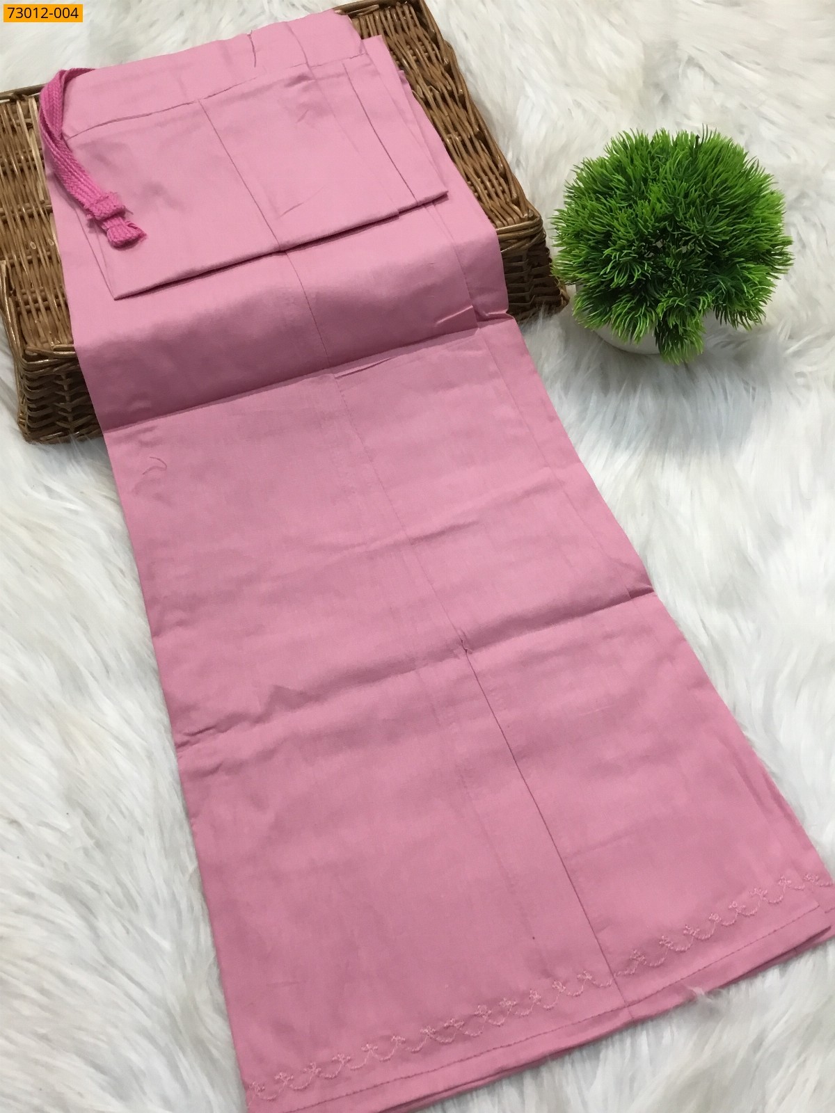 Light Pink Premium Mangai Cotton Inskirt 7 Part