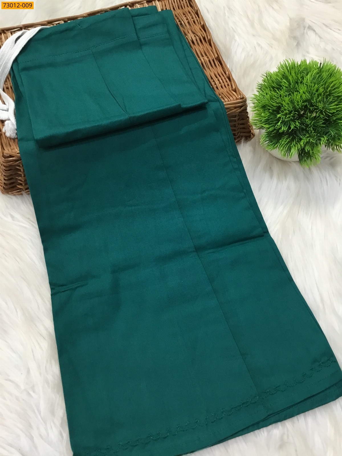 Green Premium Mangai Cotton Inskirt 7 Part