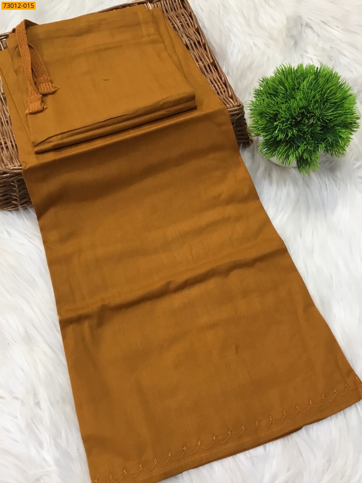 Yellow Premium Mangai Cotton Inskirt 7 Part
