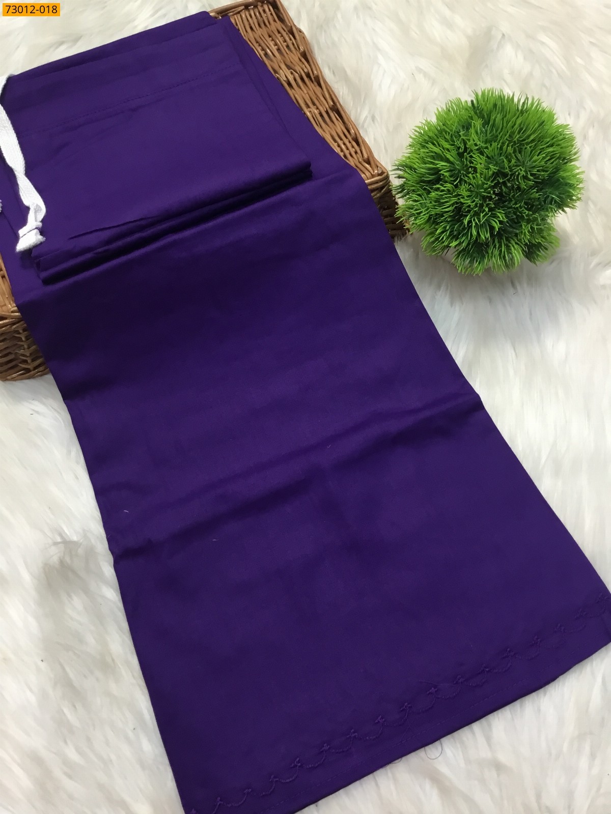 Purple Premium Mangai Cotton Inskirt 7 Part