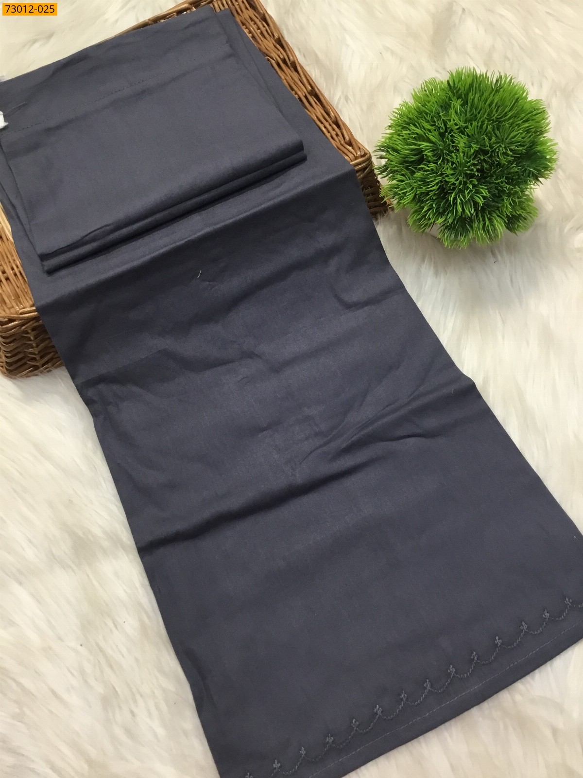 Gray Premium Mangai Cotton Inskirt 7 Part