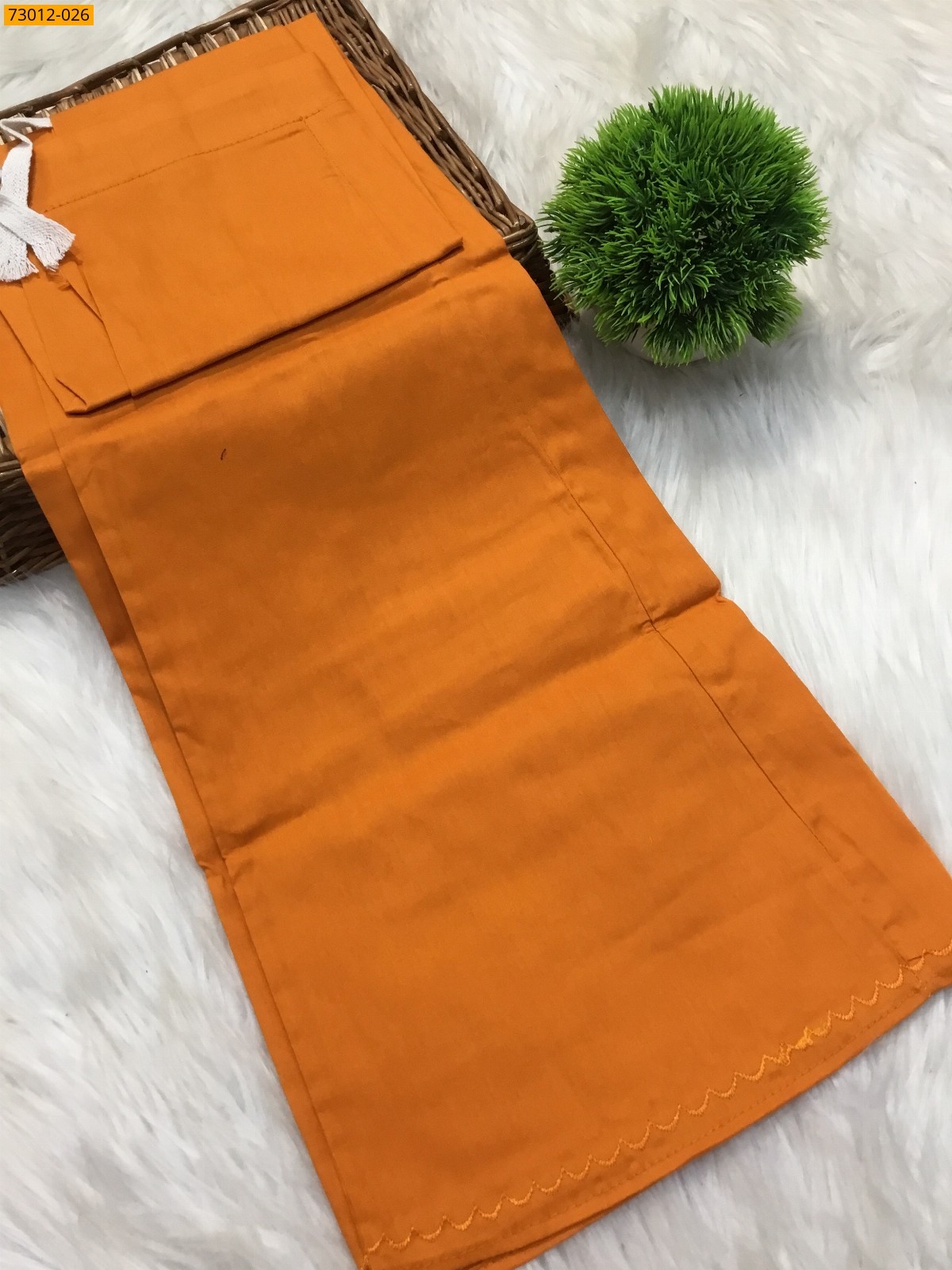 Yellow Premium Mangai Cotton Inskirt 7 Part
