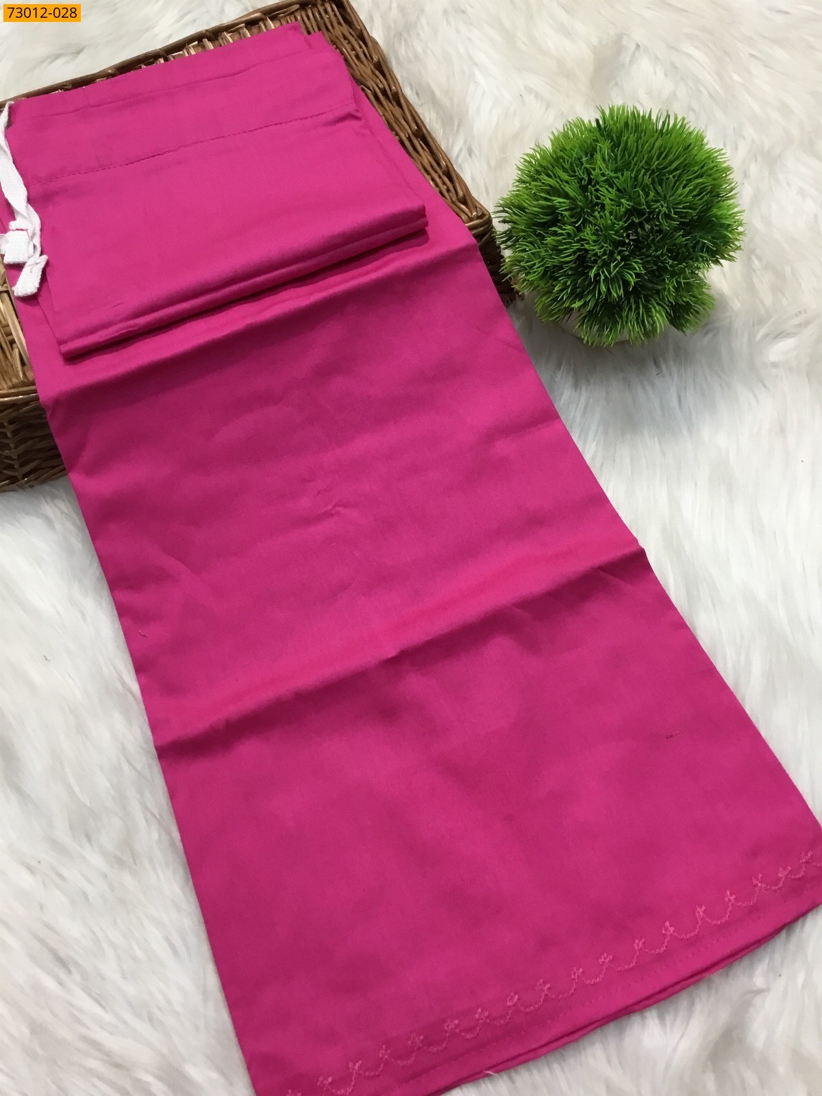 Pink Premium Mangai Cotton Inskirt 7 Part