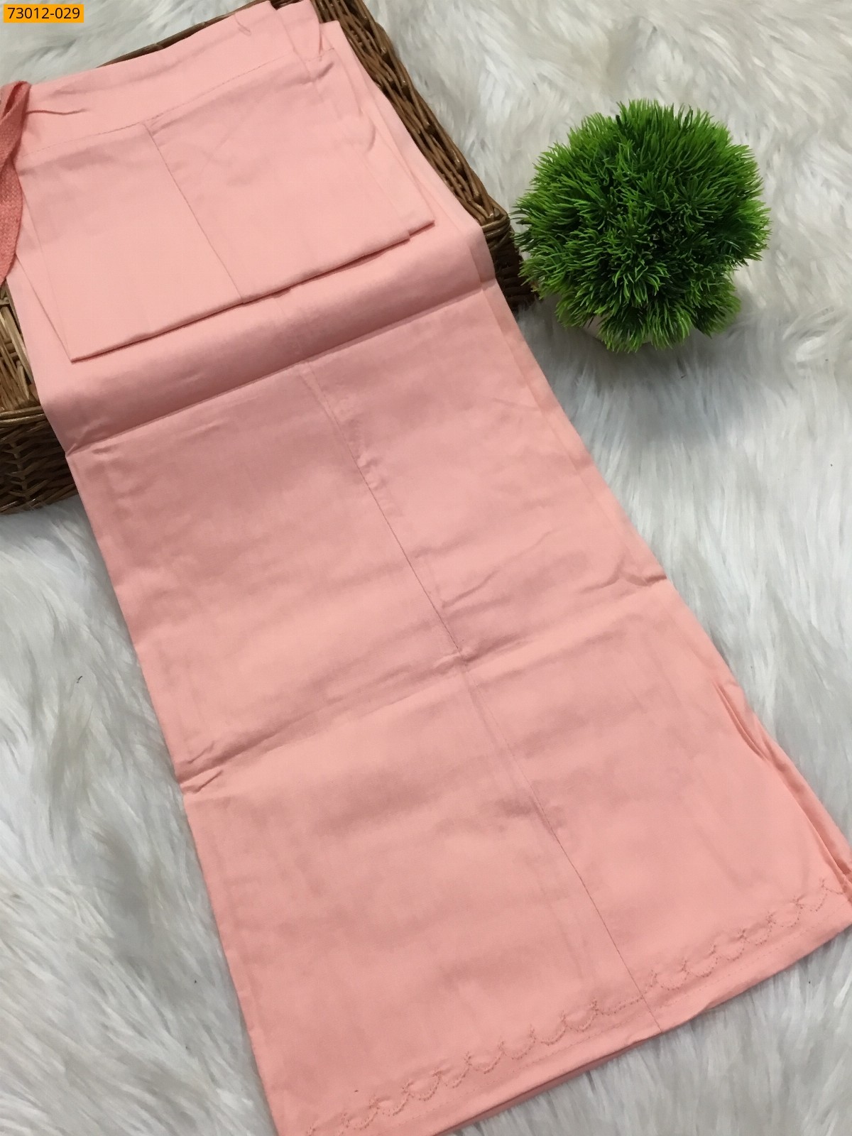 Light Pink Premium Mangai Cotton Inskirt 7 Part