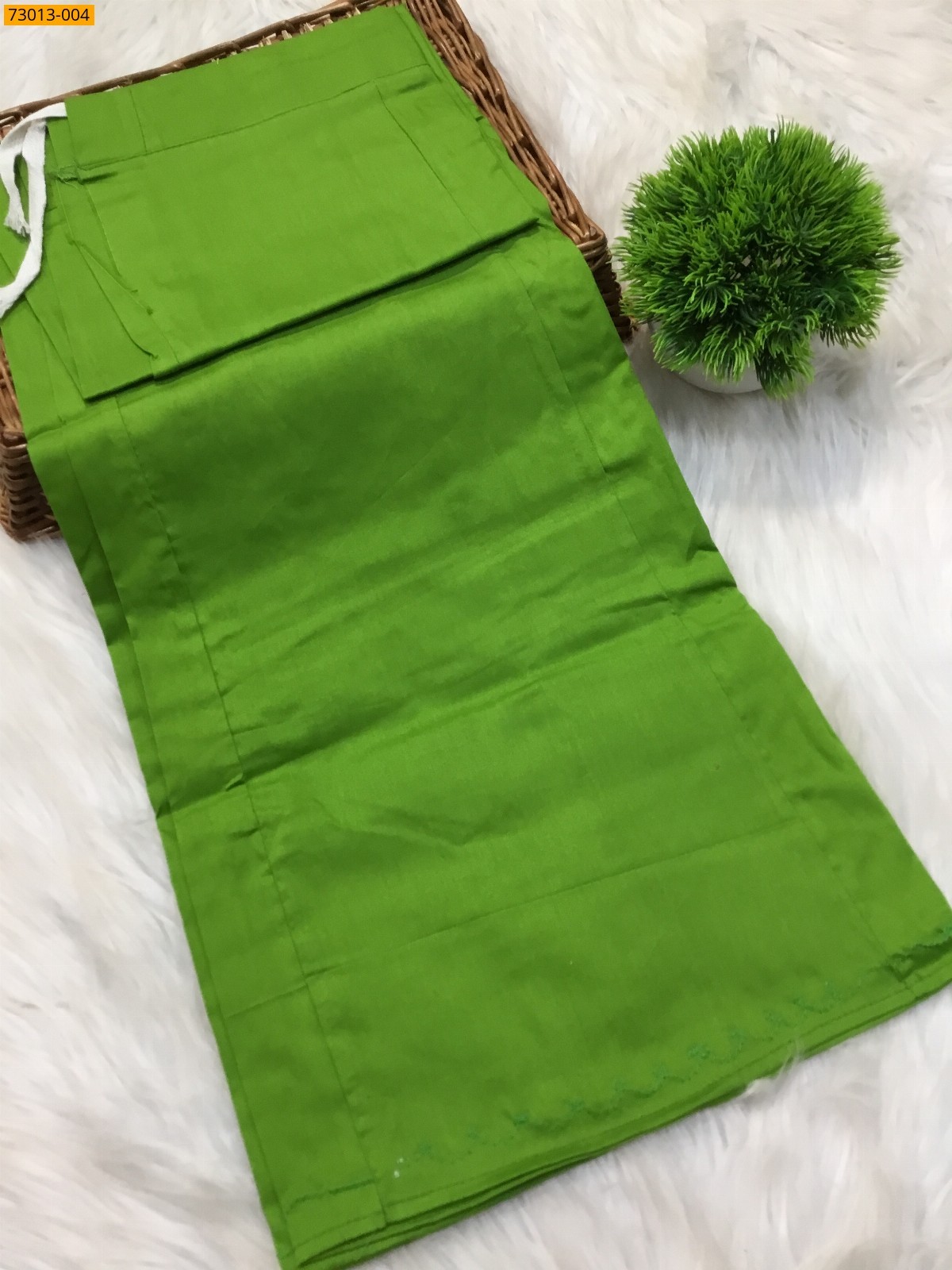 Green Premium Mangai Cotton Inskirt 8 Part